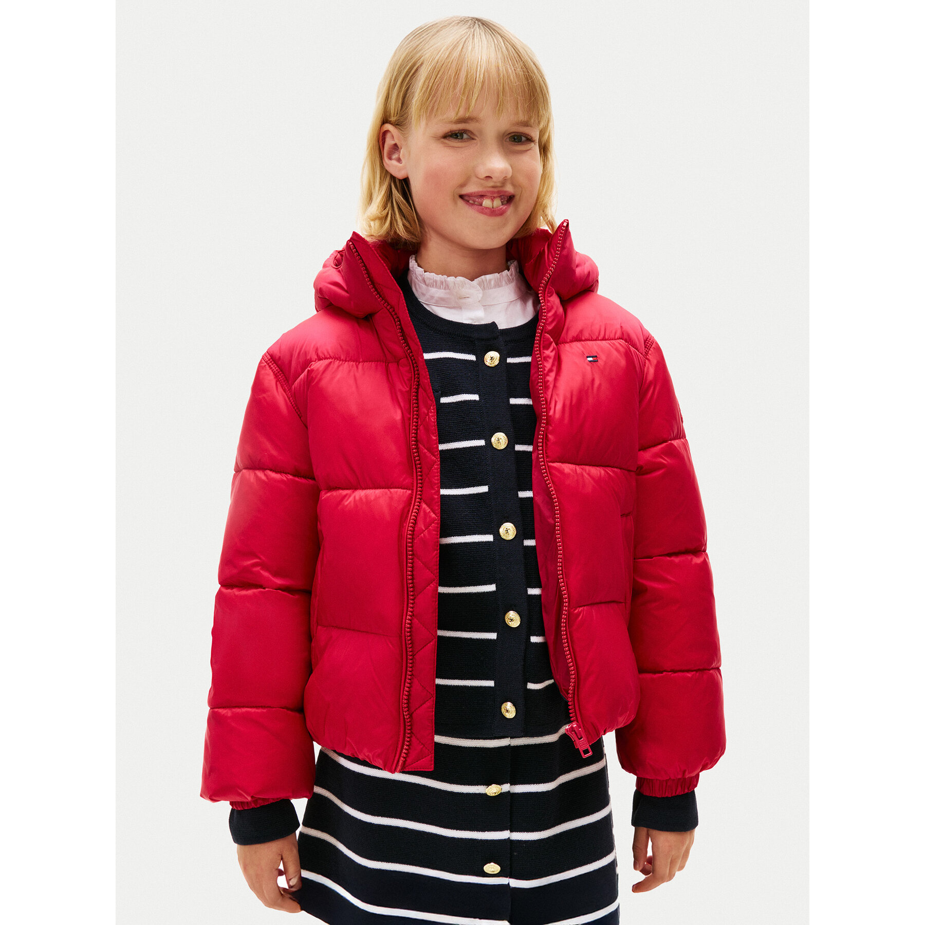 Tommy Hilfiger Kurtka zimowa KG0KG08759 D Czerwony Regular Fit