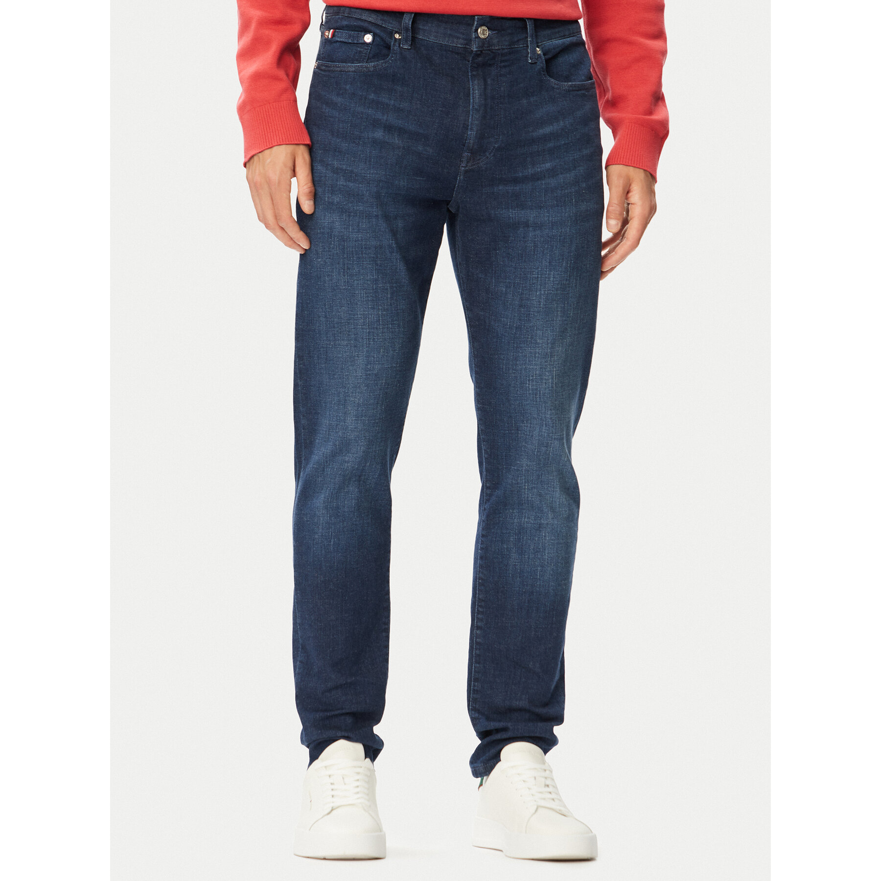 Tommy Hilfiger Jeansy Bleecker MW0MW43161 Granatowy Slim Fit