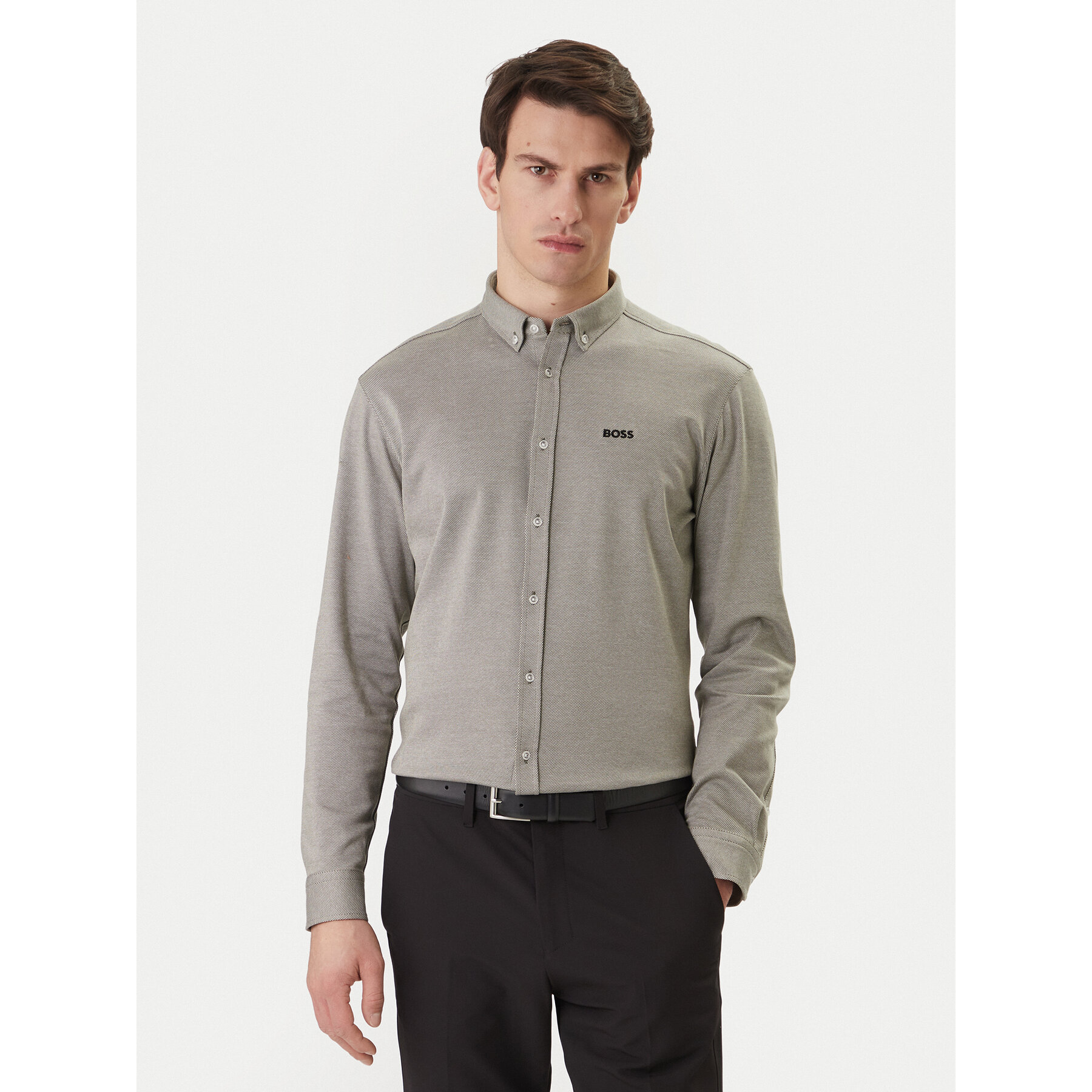 BOSS Koszula ST Motion 50555946 Khaki Regular Fit