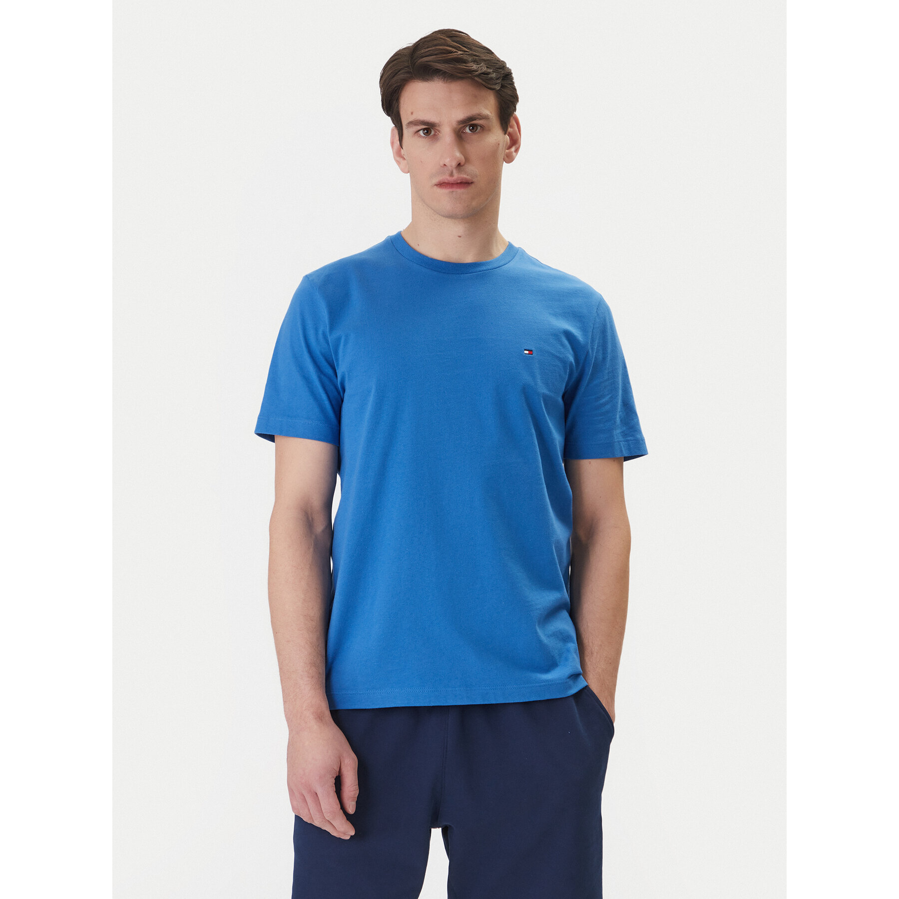 Tommy Hilfiger T-Shirt Ess Seasonal MW0MW39995 Niebieski Regular Fit