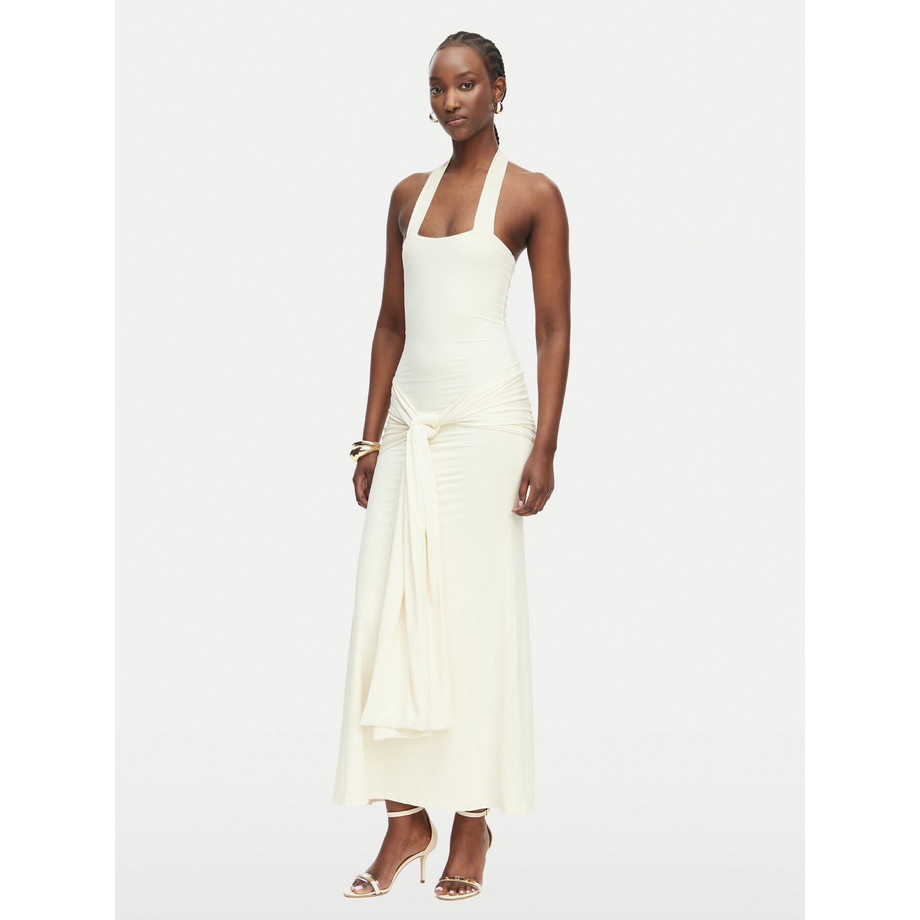 Bardot Sukienka wieczorowa Emilia 60386DB Kremowy Slim Fit