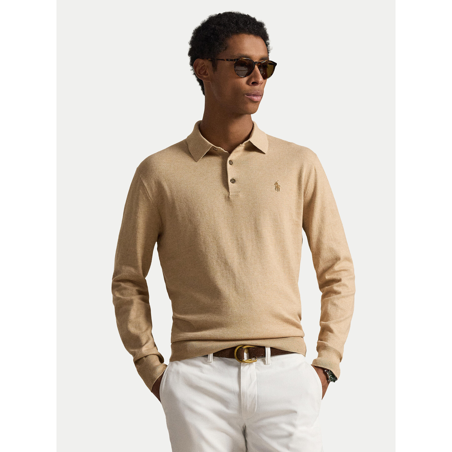 Polo Ralph Lauren Polo 710P04446003 Beżowy jasny Regular Fit