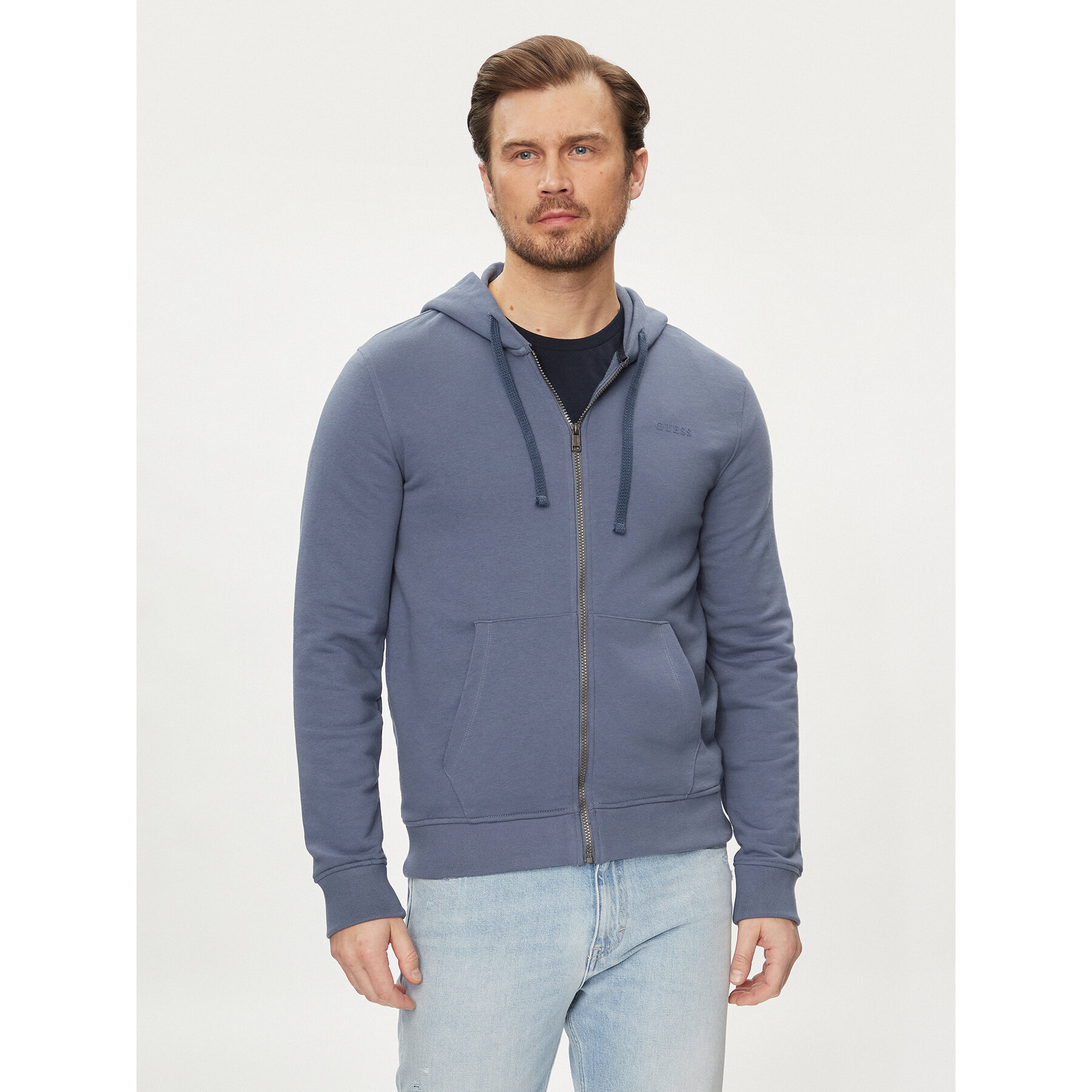 Guess Bluza M4RQ48 KBK32 Niebieski Regular Fit