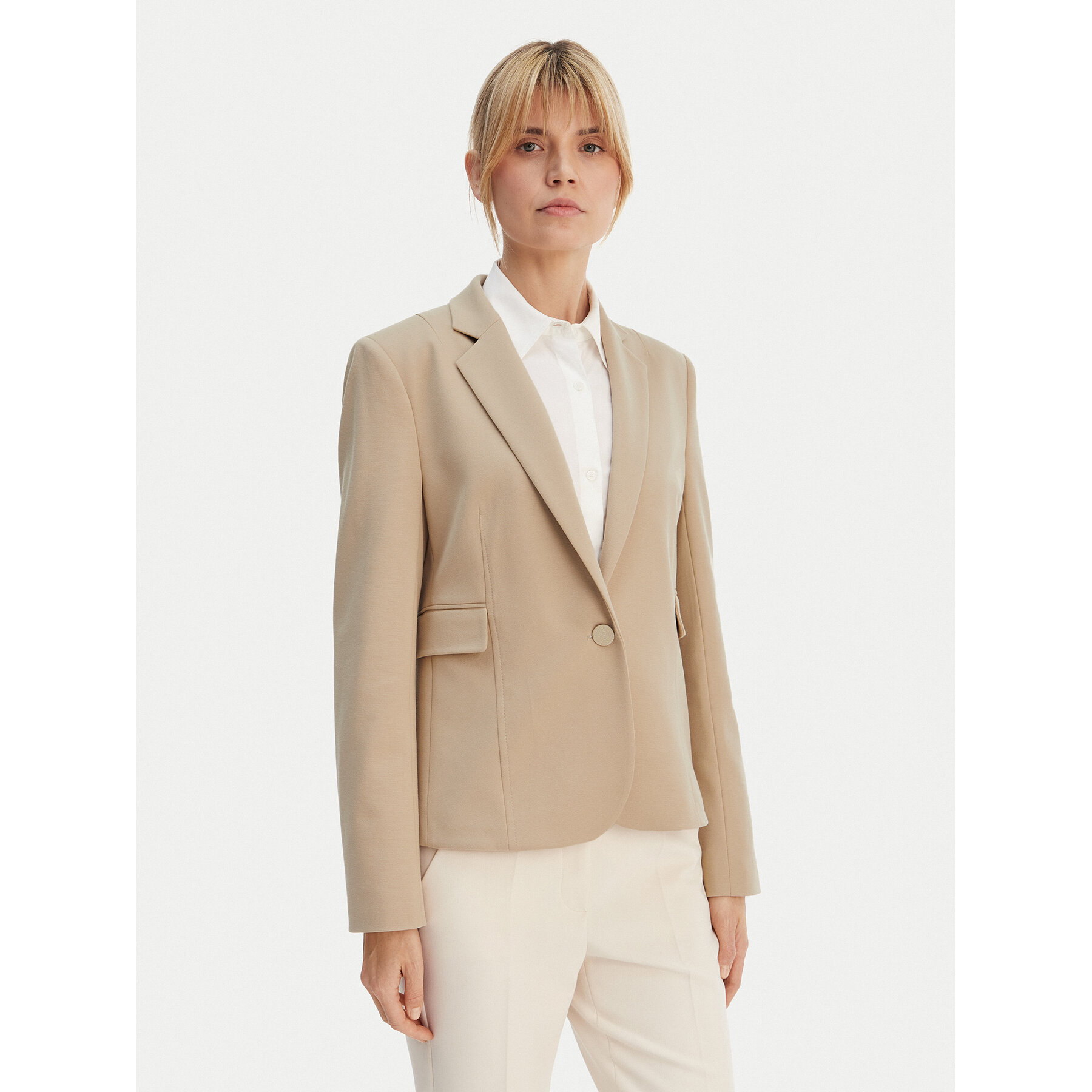 BOSS Marynarka Jia14 50556336 Beżowy Slim Fit