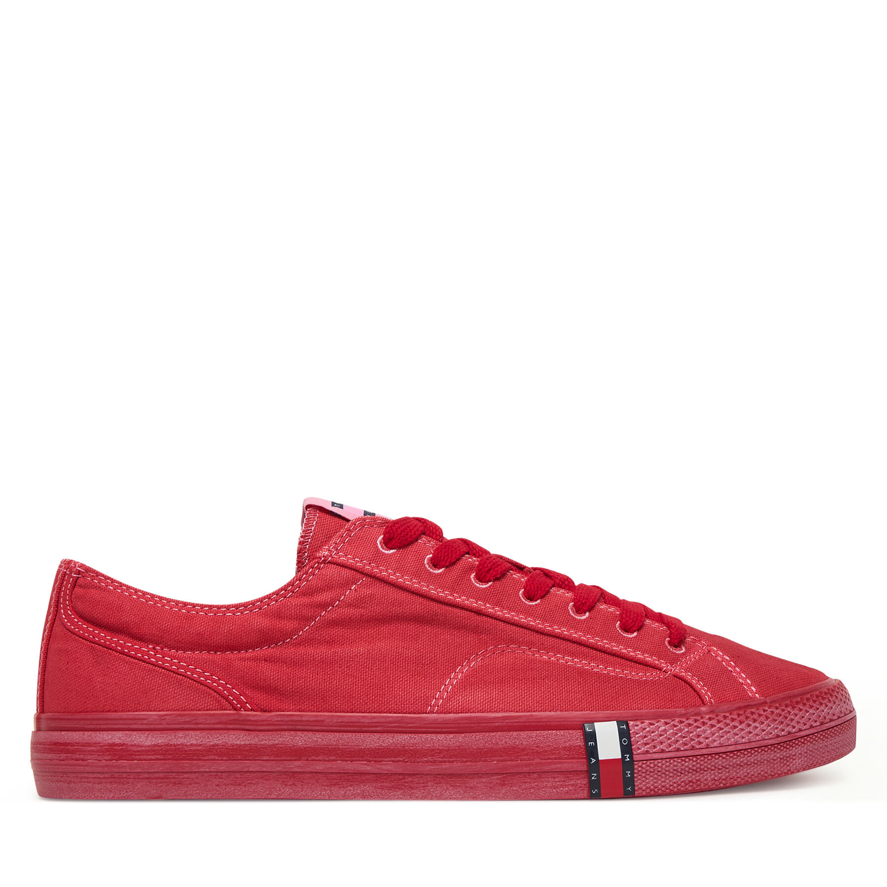 Tommy Jeans Tenisówki Archive Vulc. Y2K Washed Canvas EM0EM01720 Czerwony