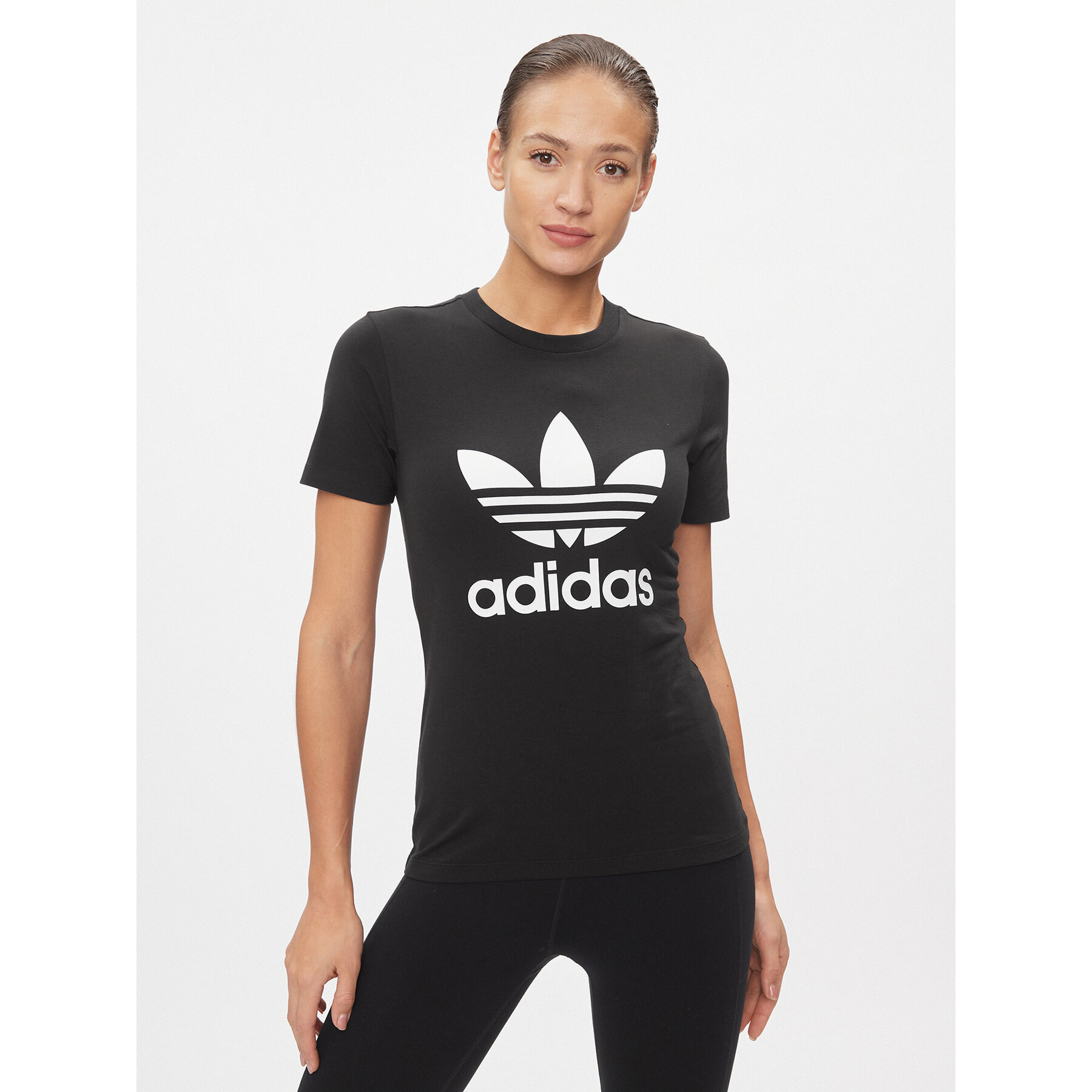 adidas T-Shirt adicolor Classics Trefoil GN2896 Czarny Standard Fit