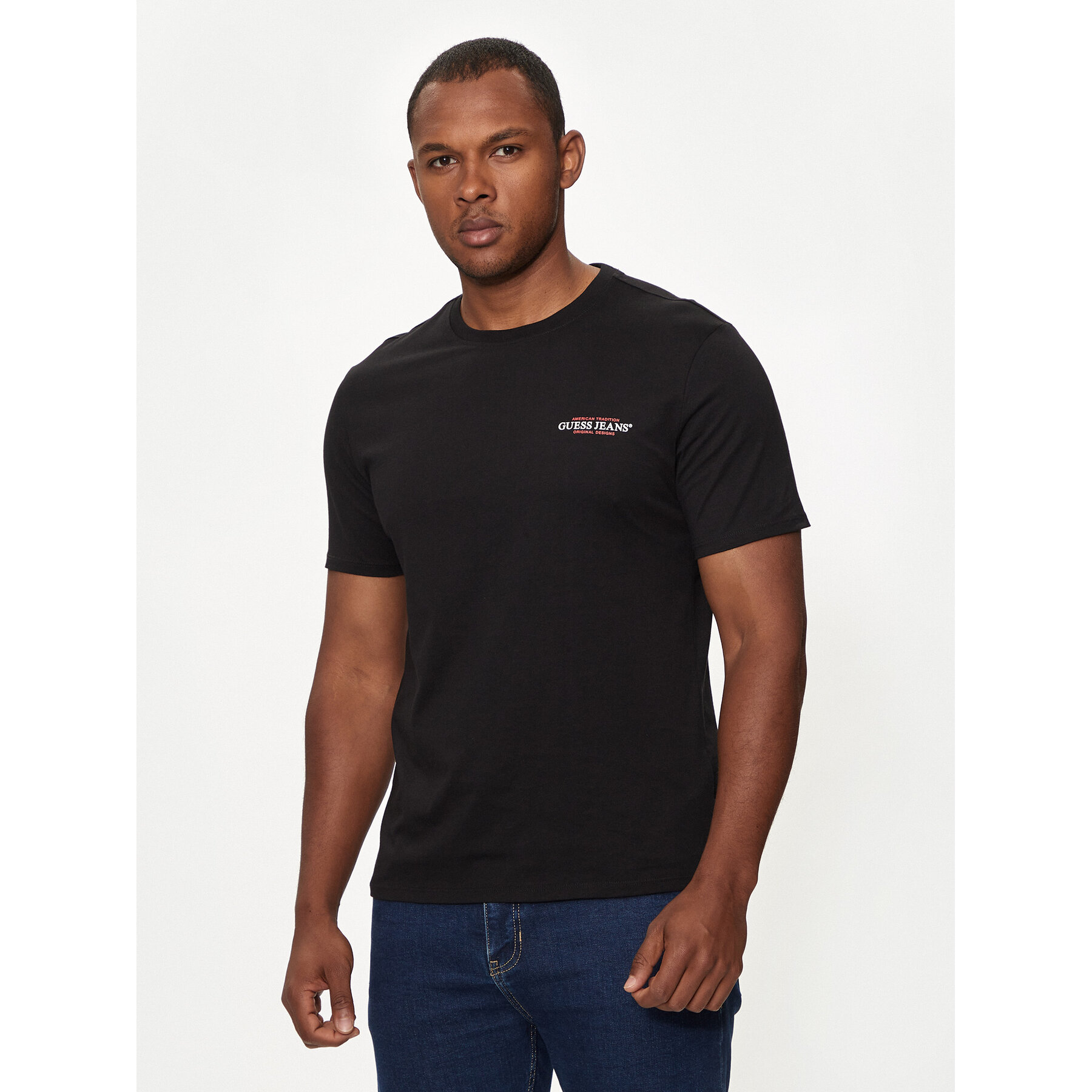 Guess Jeans T-Shirt M4YI55 K8HM0 Czarny Slim Fit