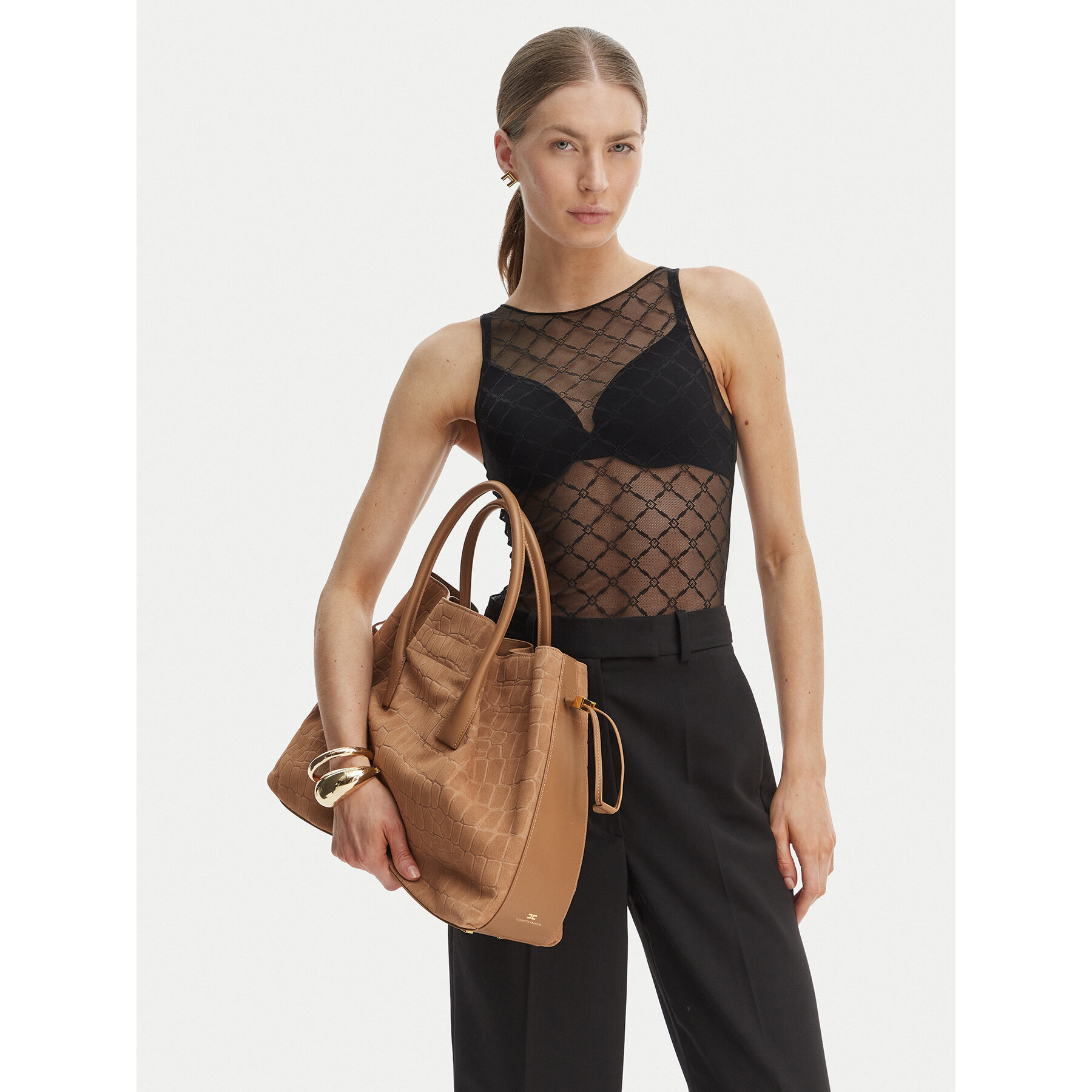 Elisabetta Franchi Torebka BS-19H-61E2-V890 Beżowy