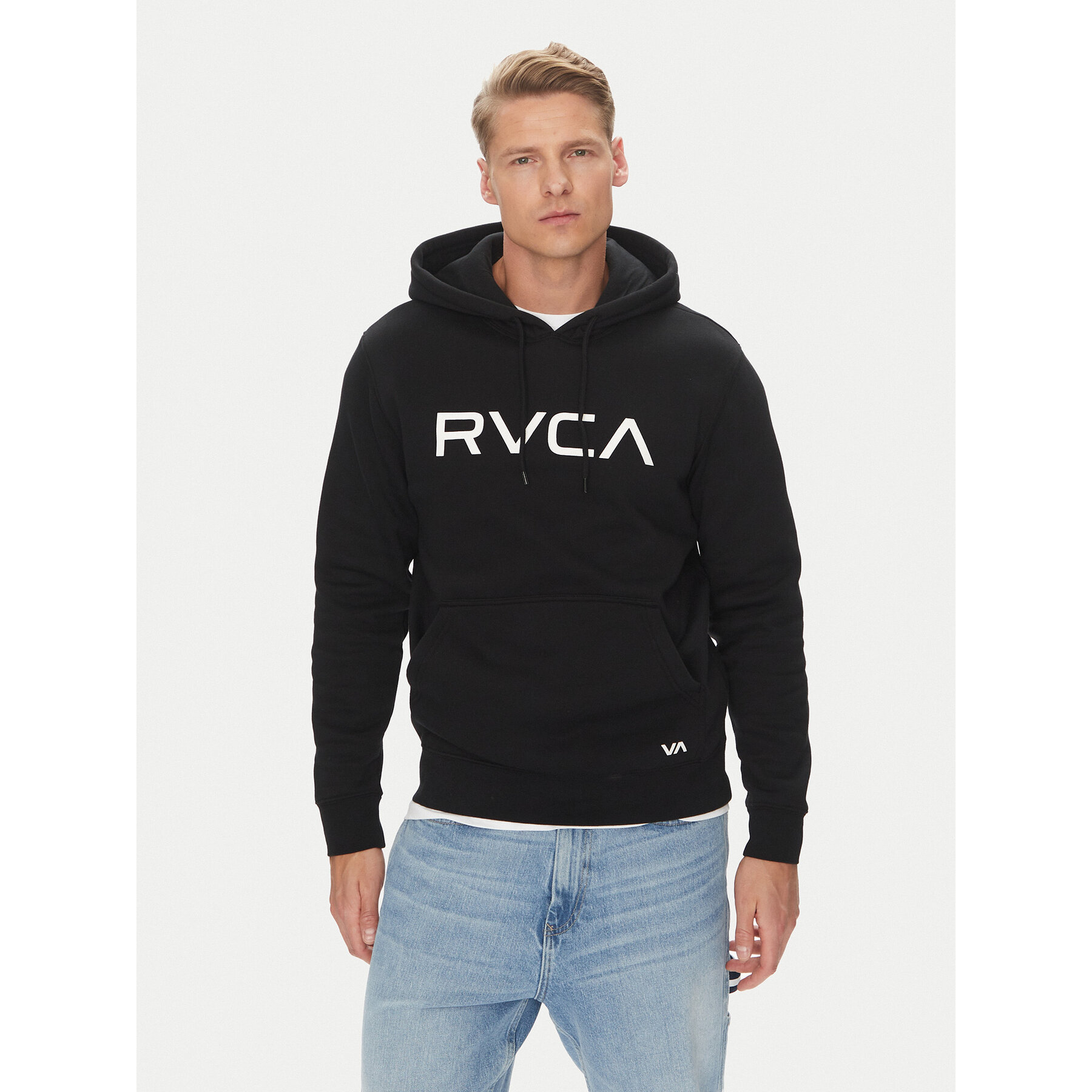 RVCA Bluza AVYSF00223 Czarny Regular Fit