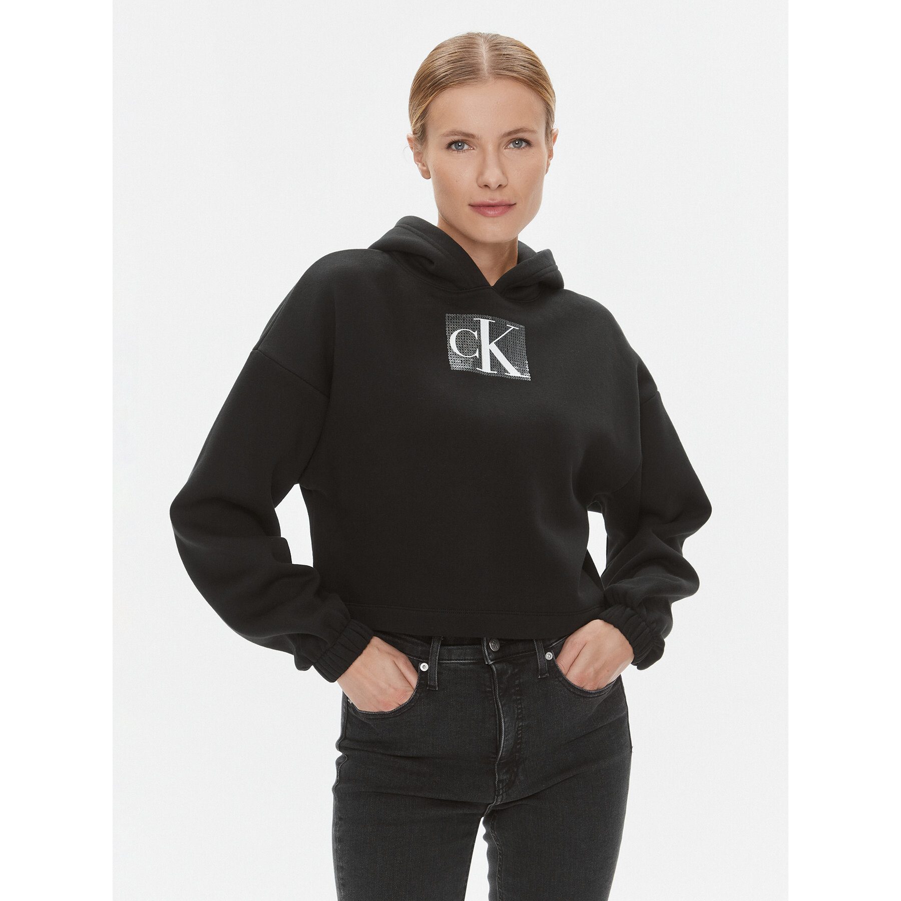 Calvin Klein Jeans Bluza J20J222962 Czarny Regular Fit