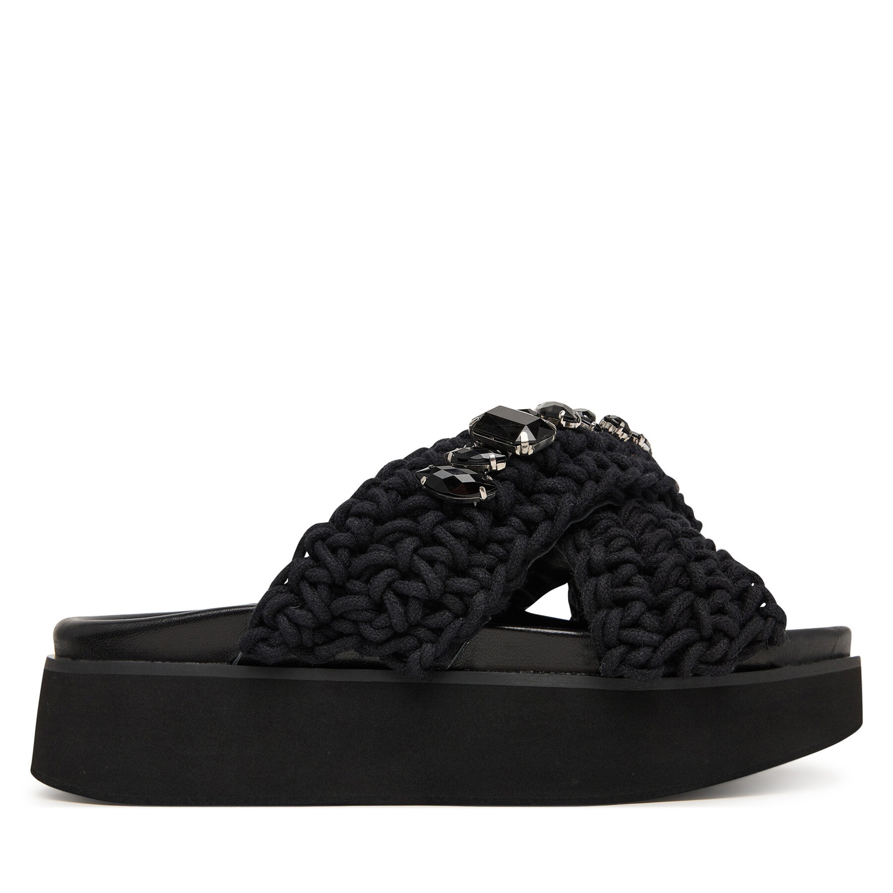 Inuikii Klapki Woven Stones Platform 1004.005.0043 Czarny