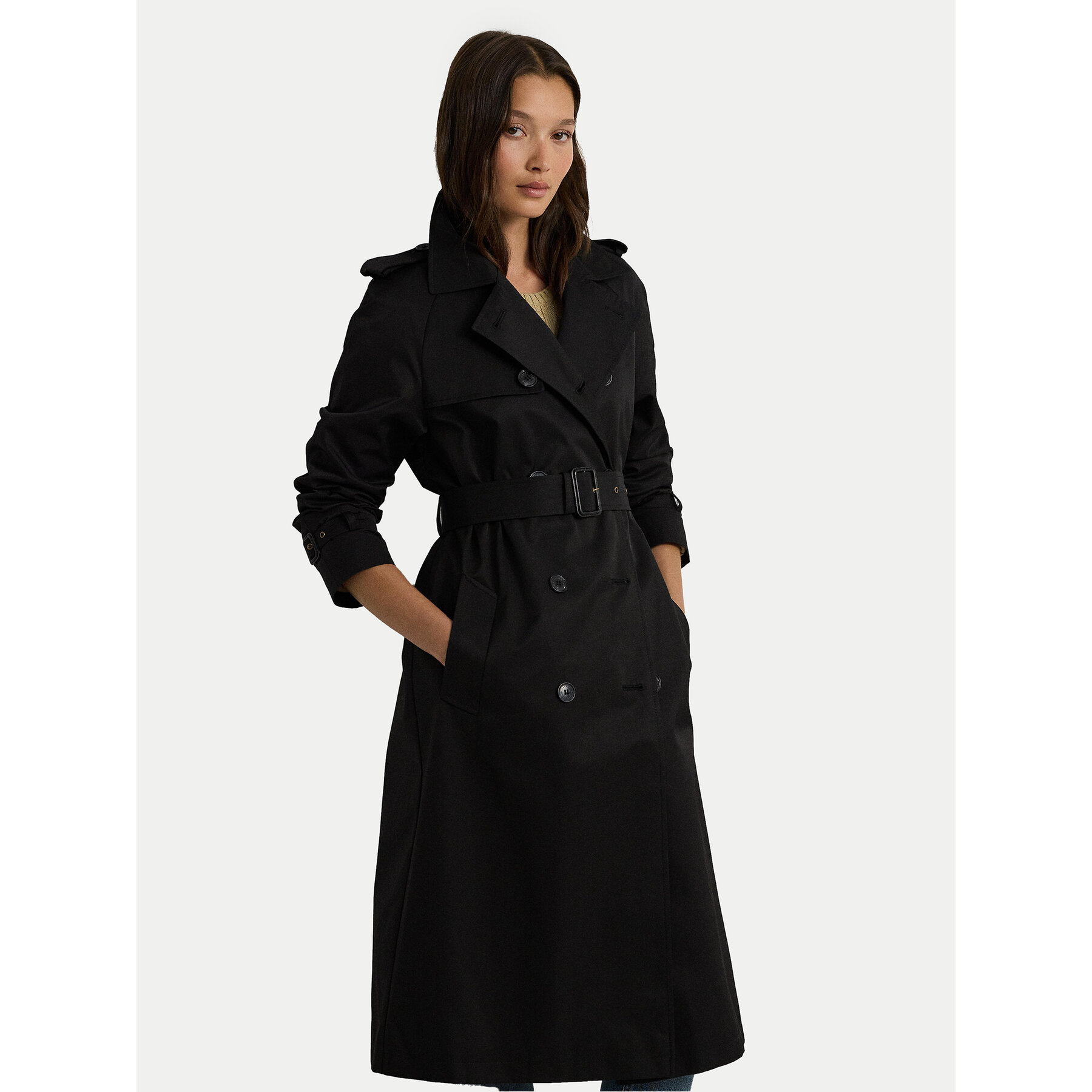 Lauren Ralph Lauren Trencz 297951259001 Czarny Straight Fit