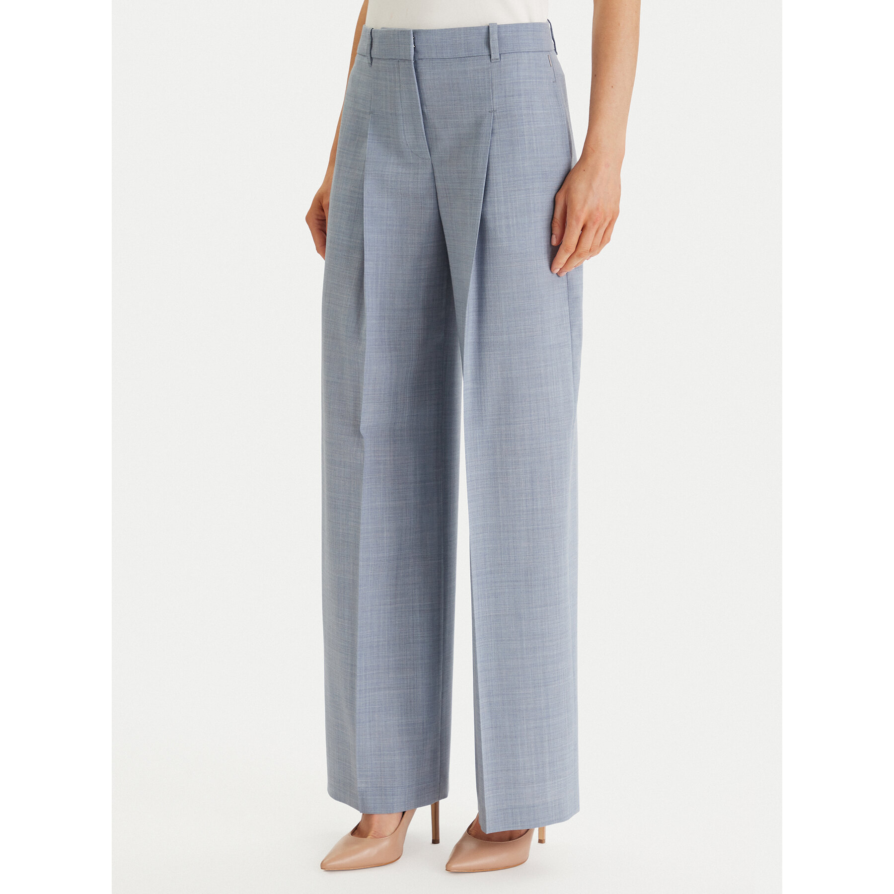 BOSS Spodnie materiałowe Tiana 4 50554965 Granatowy Regular Fit