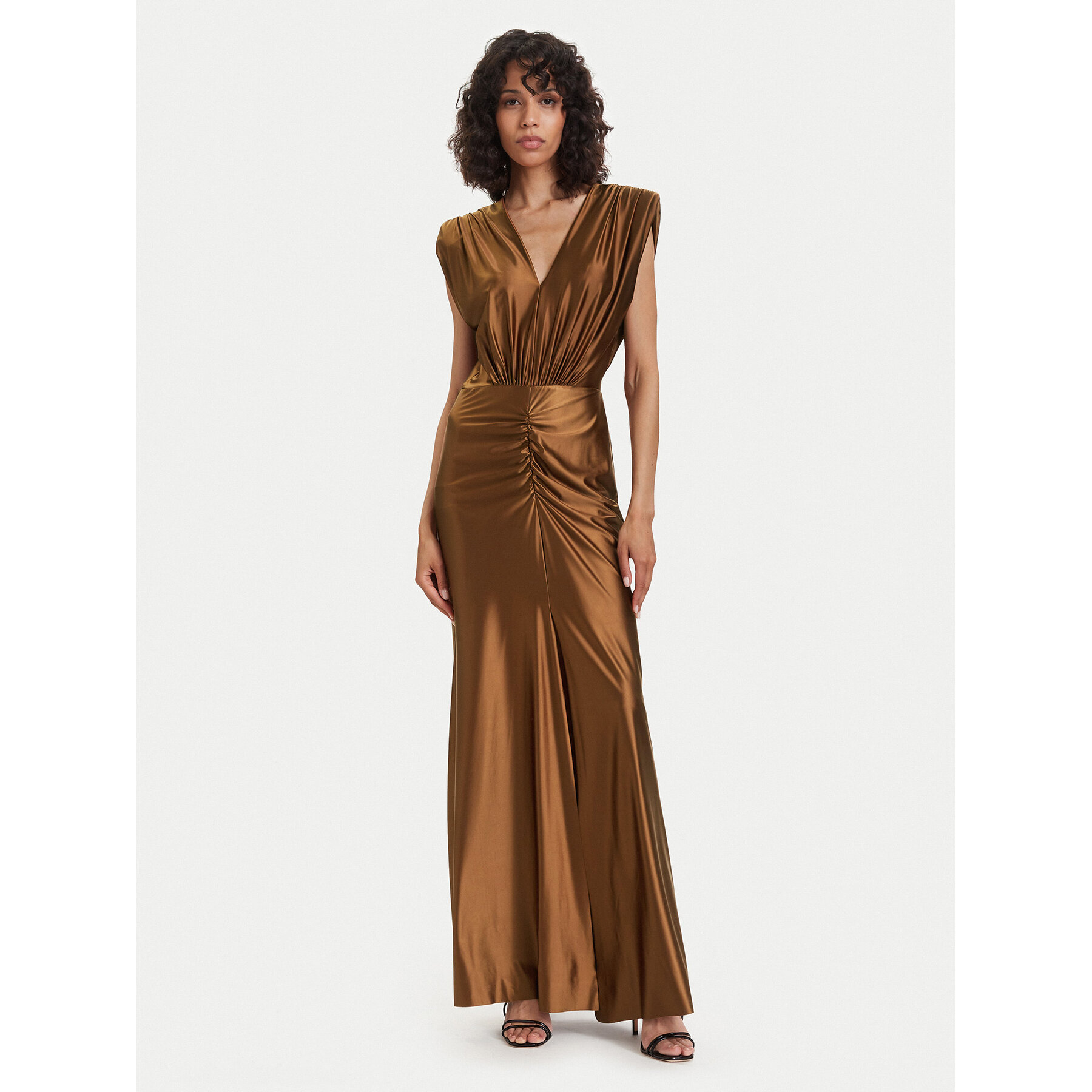 ACCESS FASHION Sukienka wieczorowa 63-3333-124 Brązowy Regular Fit