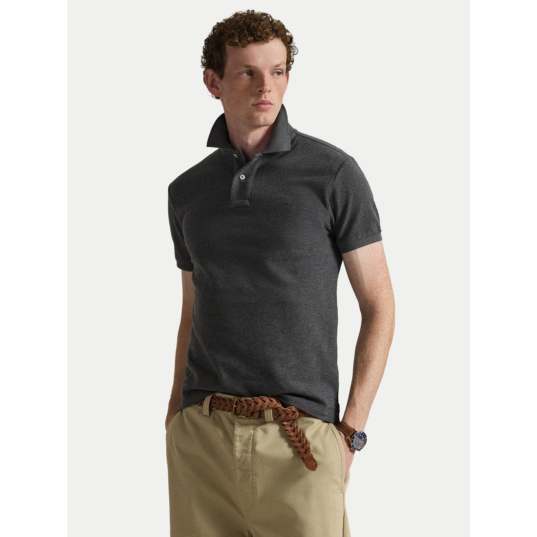 Polo Ralph Lauren Polo 710795080008 Szary Slim Fit