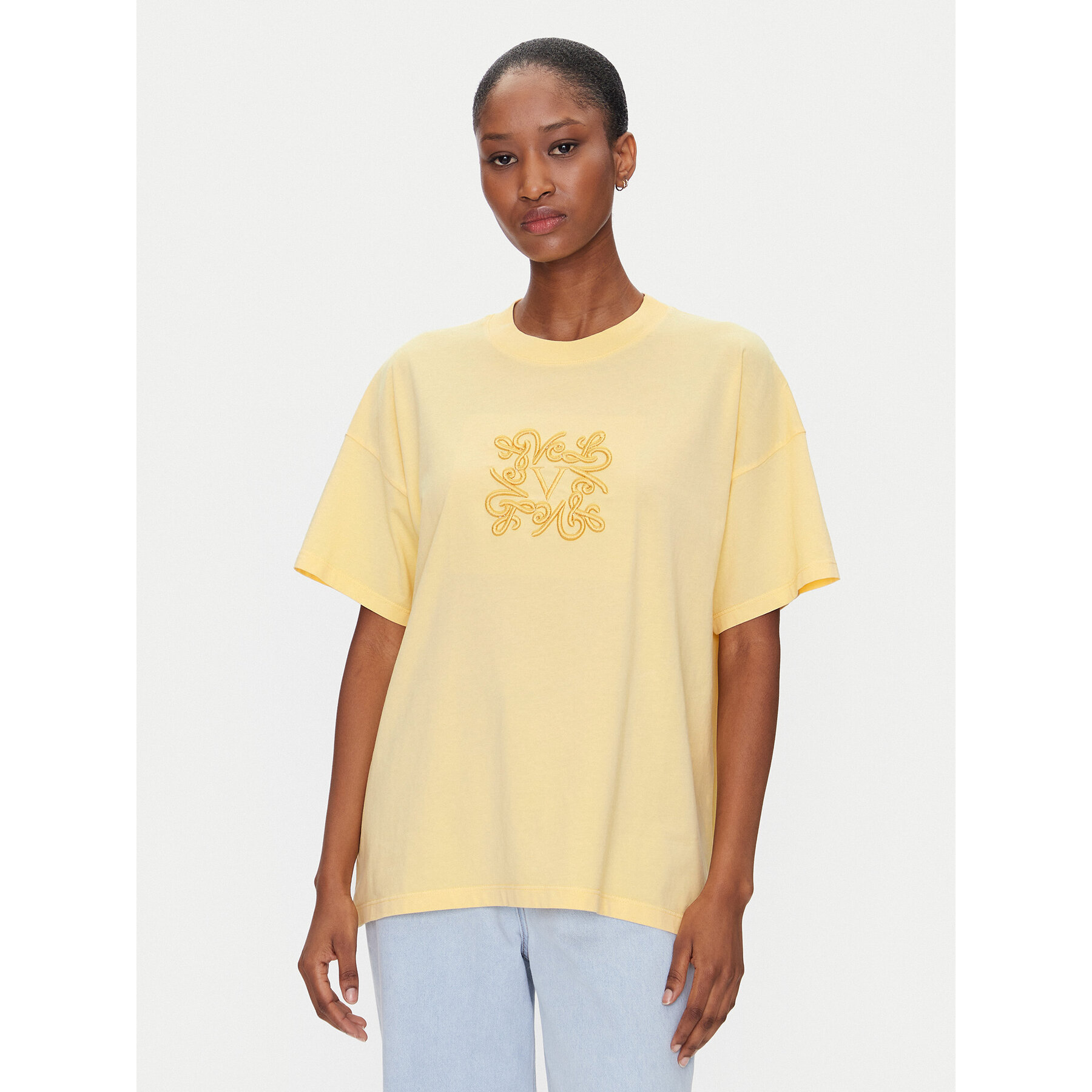 ViCOLO T-Shirt RD0119 Żółty Regular Fit