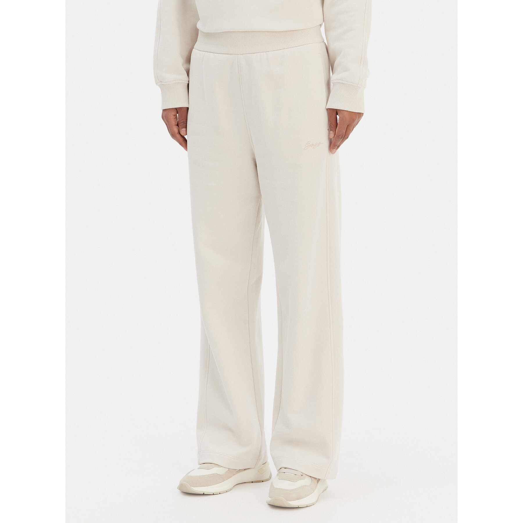 BOSS Spodnie dresowe C-Endless 50554685 Écru Relaxed Fit