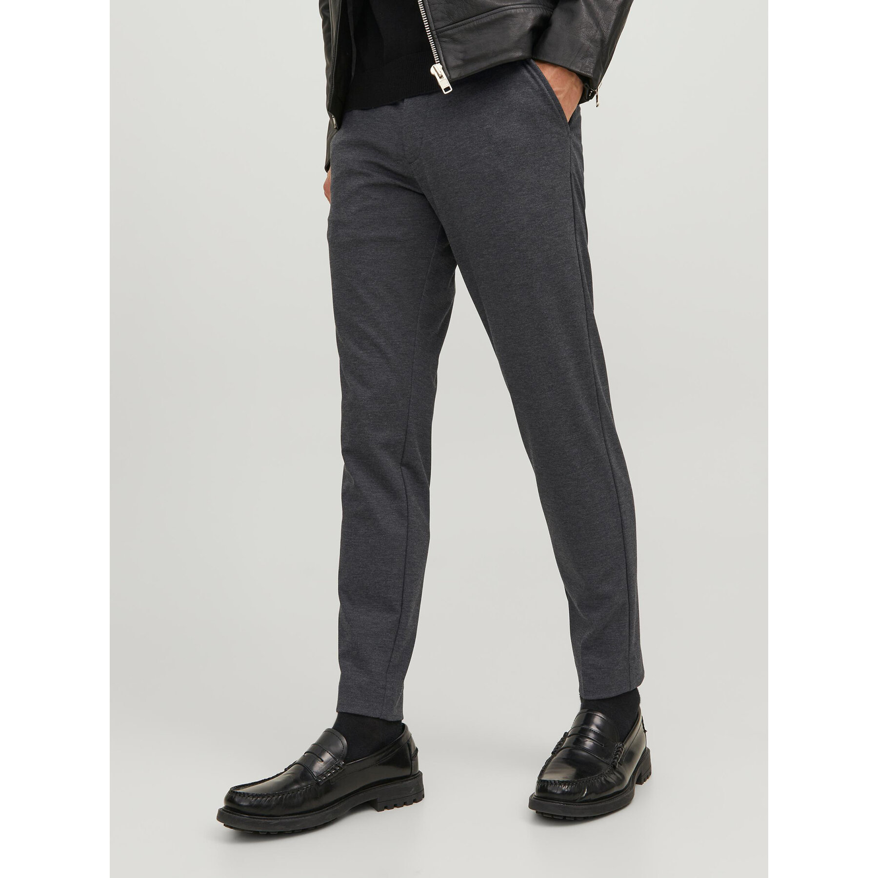 Jack & Jones Chinosy Marco 12237523 Szary Slim Fit