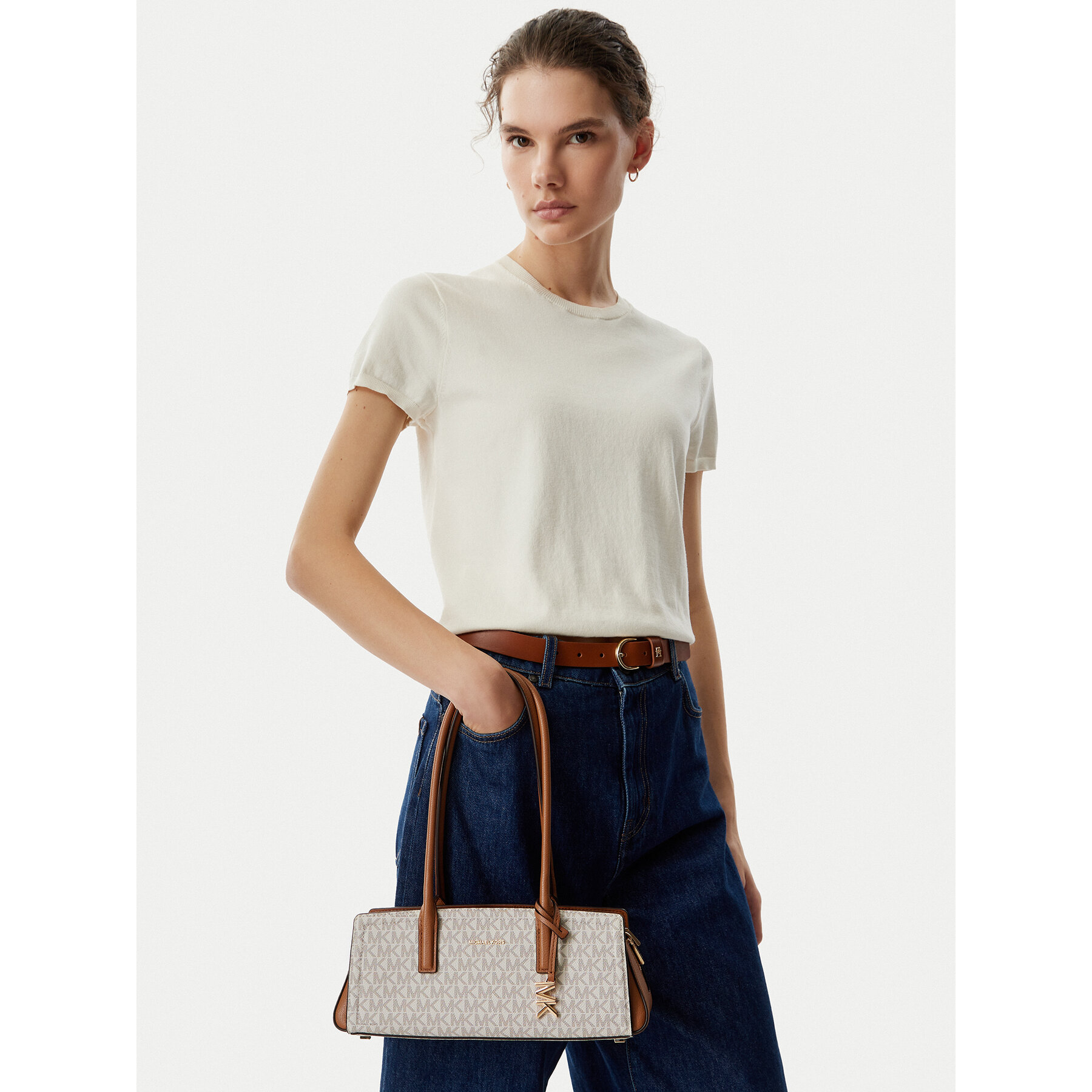 MICHAEL Michael Kors Torebka 30T6G9IT0B Kremowy