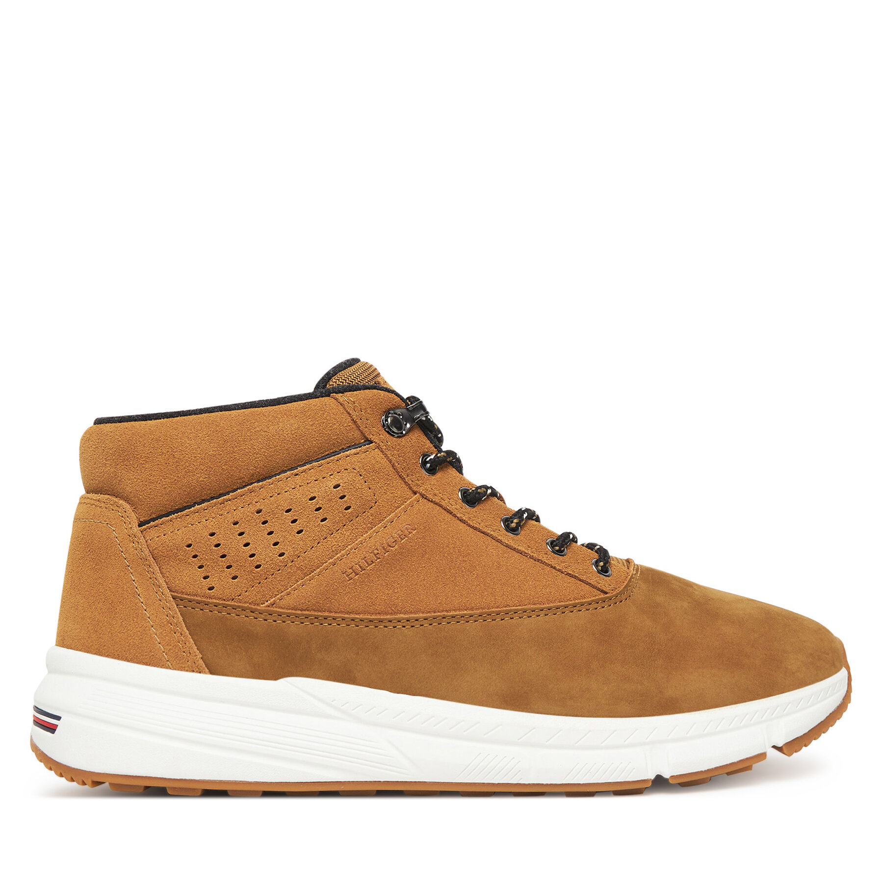Tommy Hilfiger Trzewiki Hilfiger W Nbk Sde Hybrid Boot FM0FM05609 Brązowy