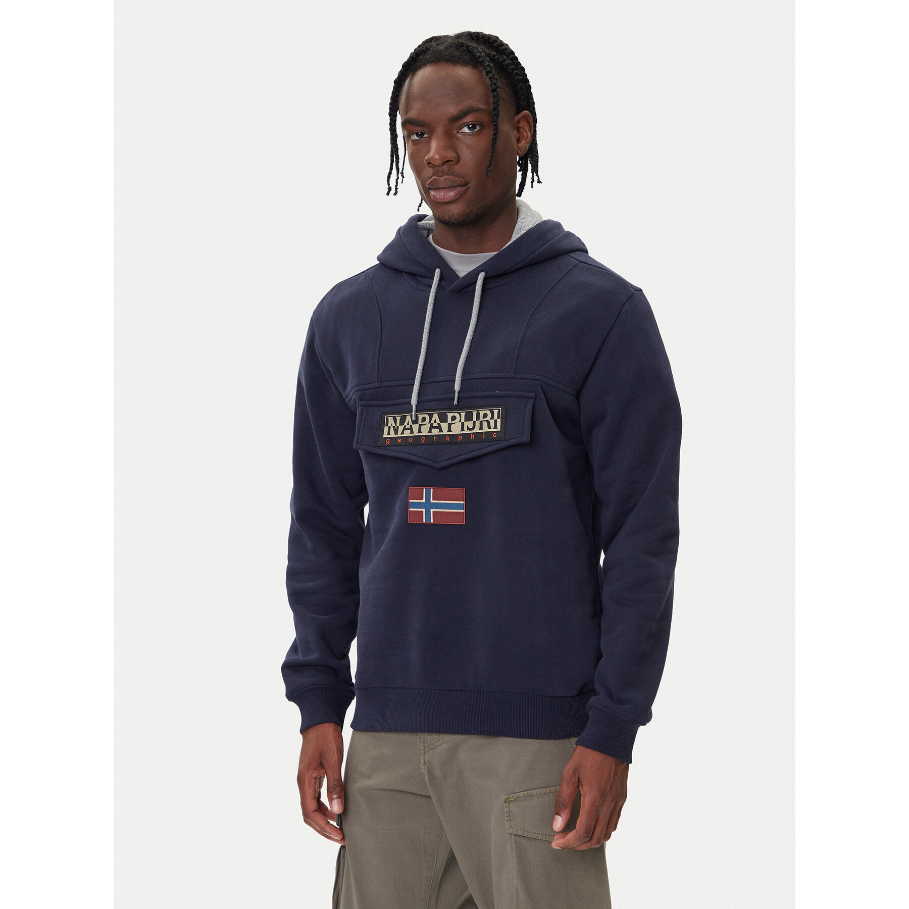 Napapijri Bluza Burgee Wint 4 NP0A892T Granatowy Regular Fit