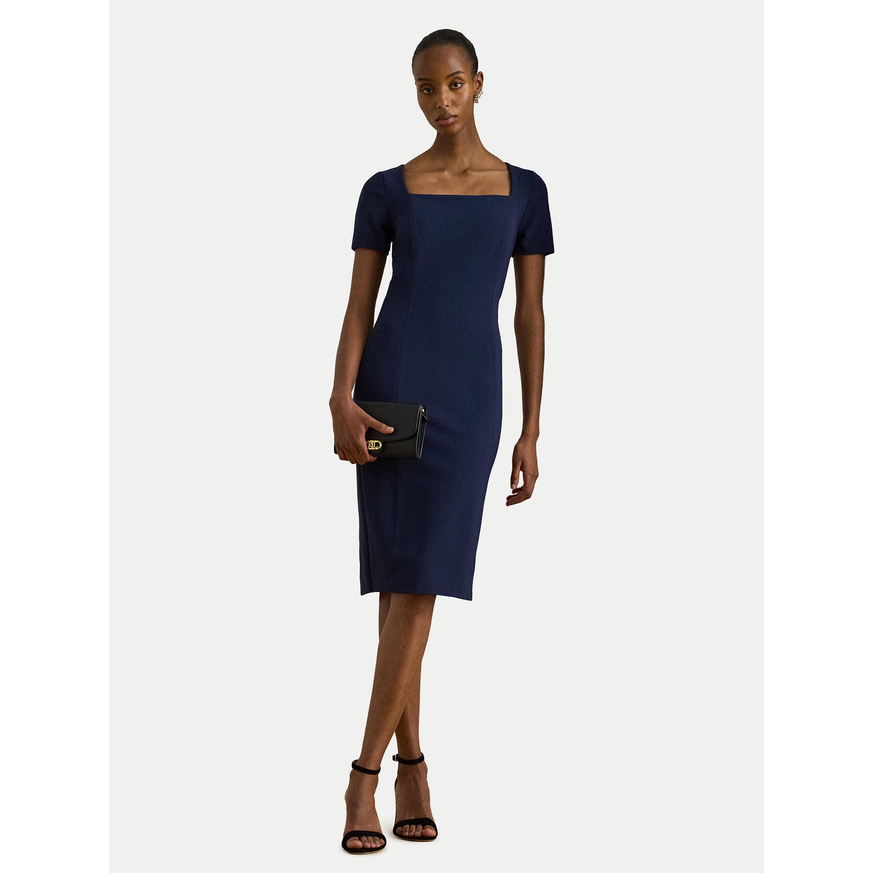 LAUREN RALPH LAUREN Sukienka koktajlowa 253P08759001 Granatowy Slim Fit