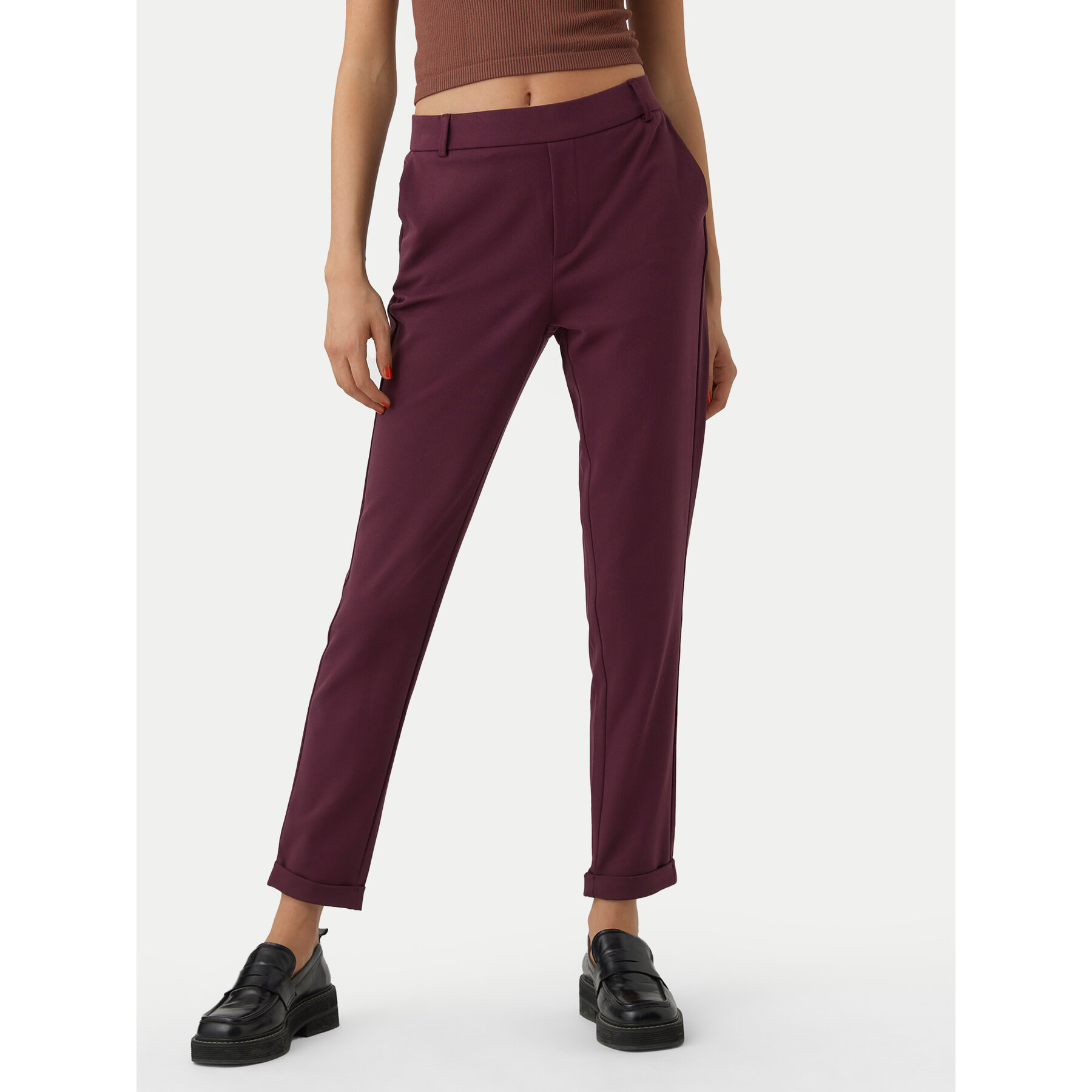 Vero Moda Chinosy Maya 10225280 Fioletowy Regular Fit