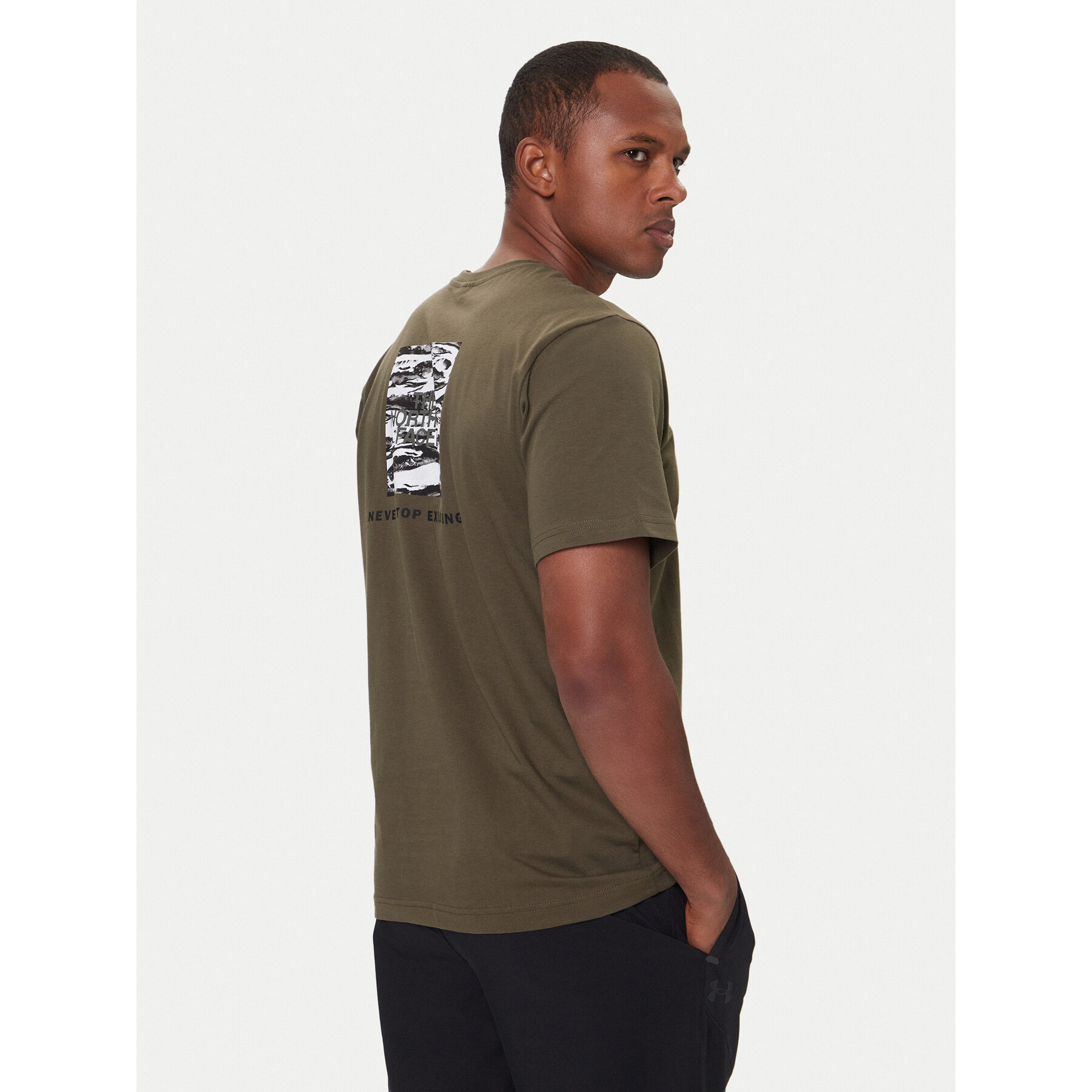 The North Face T-Shirt Box Nse Edge Of Light NF0A8E3H Zielony Regular Fit
