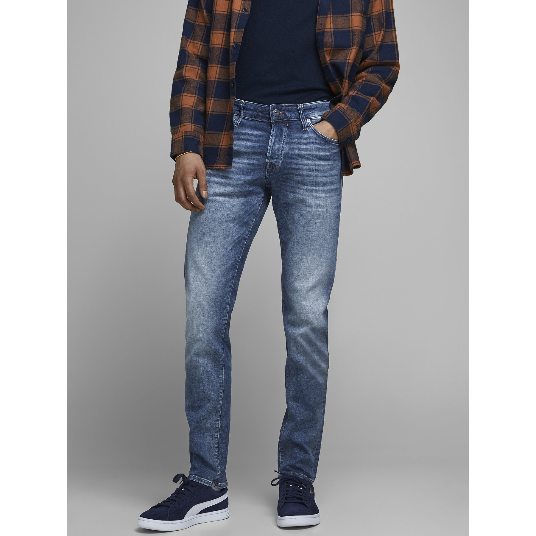 Jack & Jones Jeansy Glenn 12148275 Niebieski Slim Fit