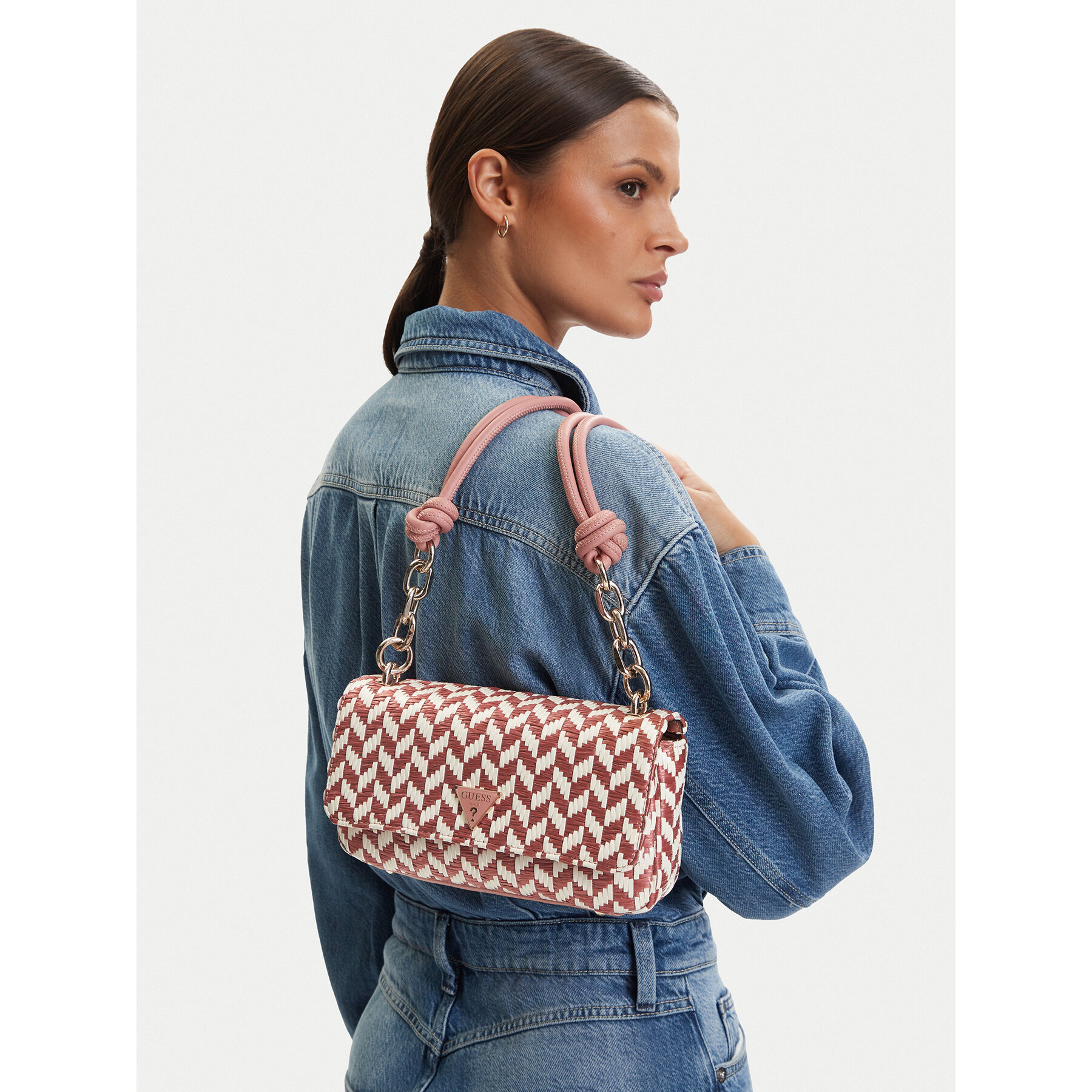 Guess Torebka Tessi HWWG76 91190 Różowy ciemny