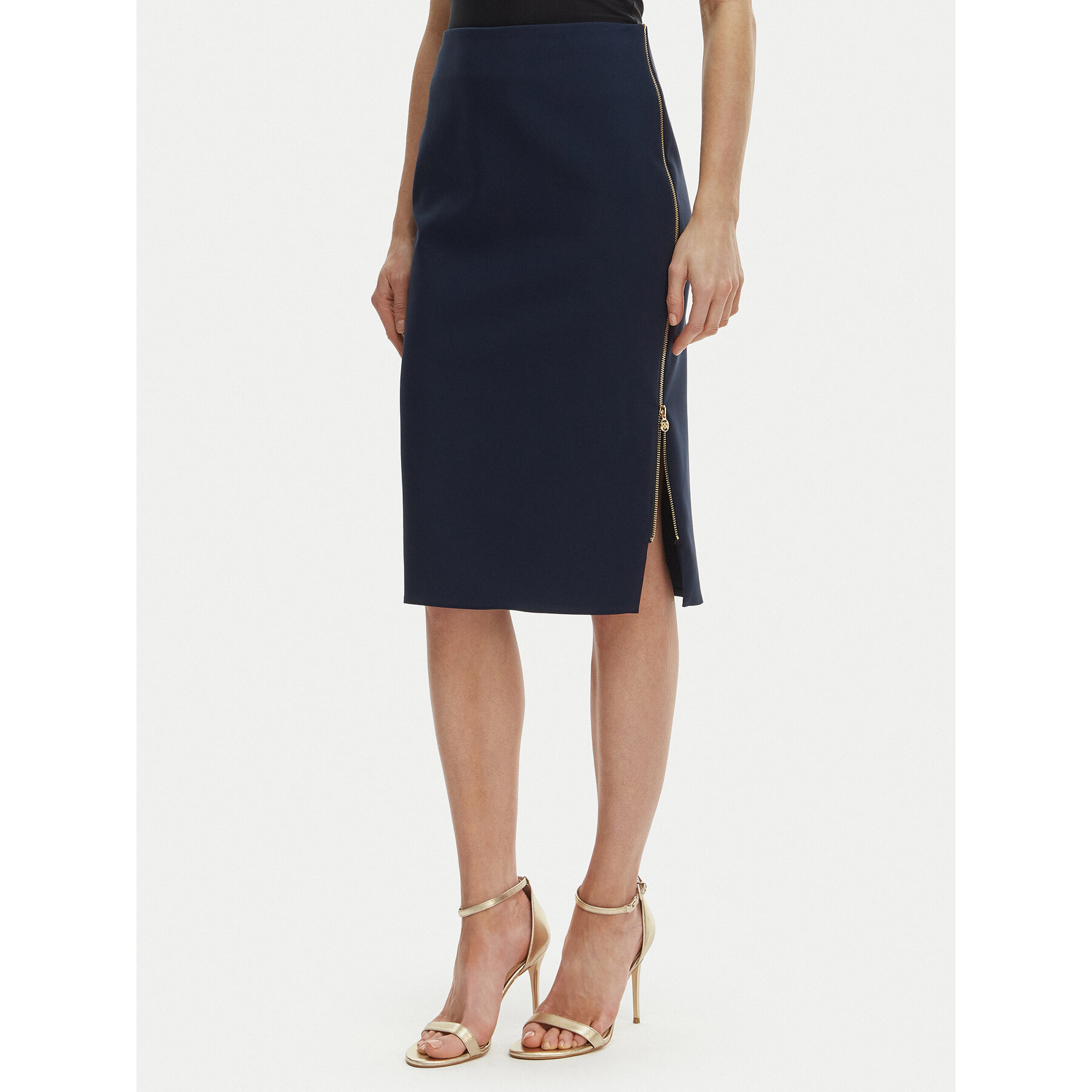 Rinascimento Spódnica ołówkowa CFC0127985003 Granatowy Slim Fit
