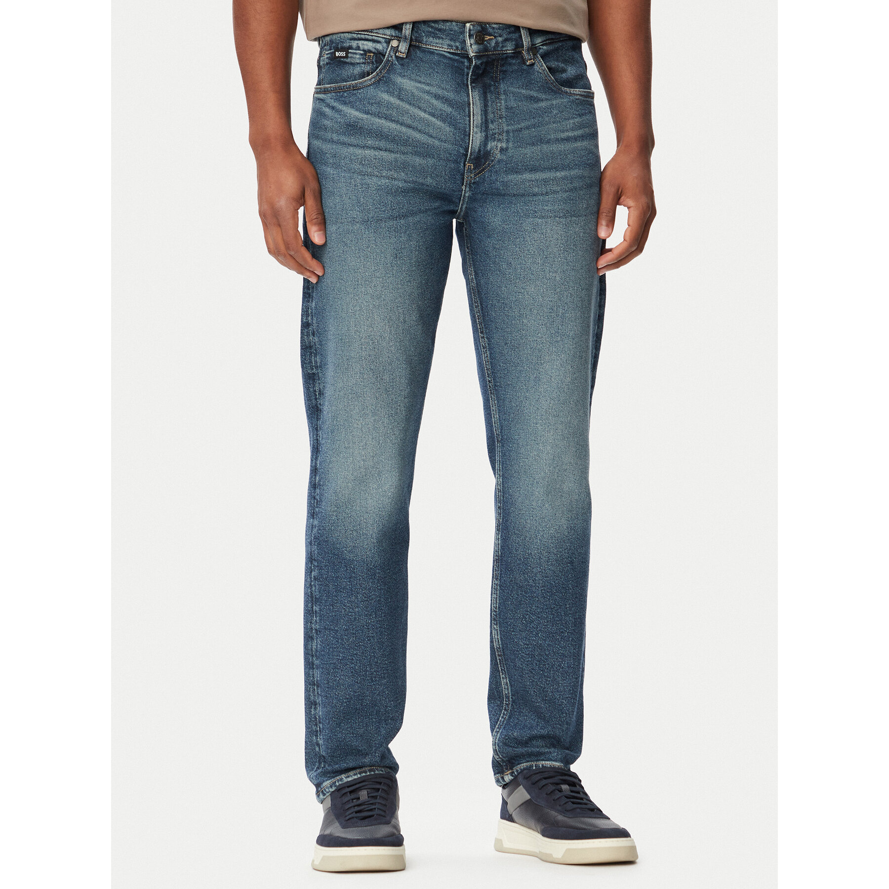 BOSS Jeansy Ogden 50569039 Granatowy Straight Fit