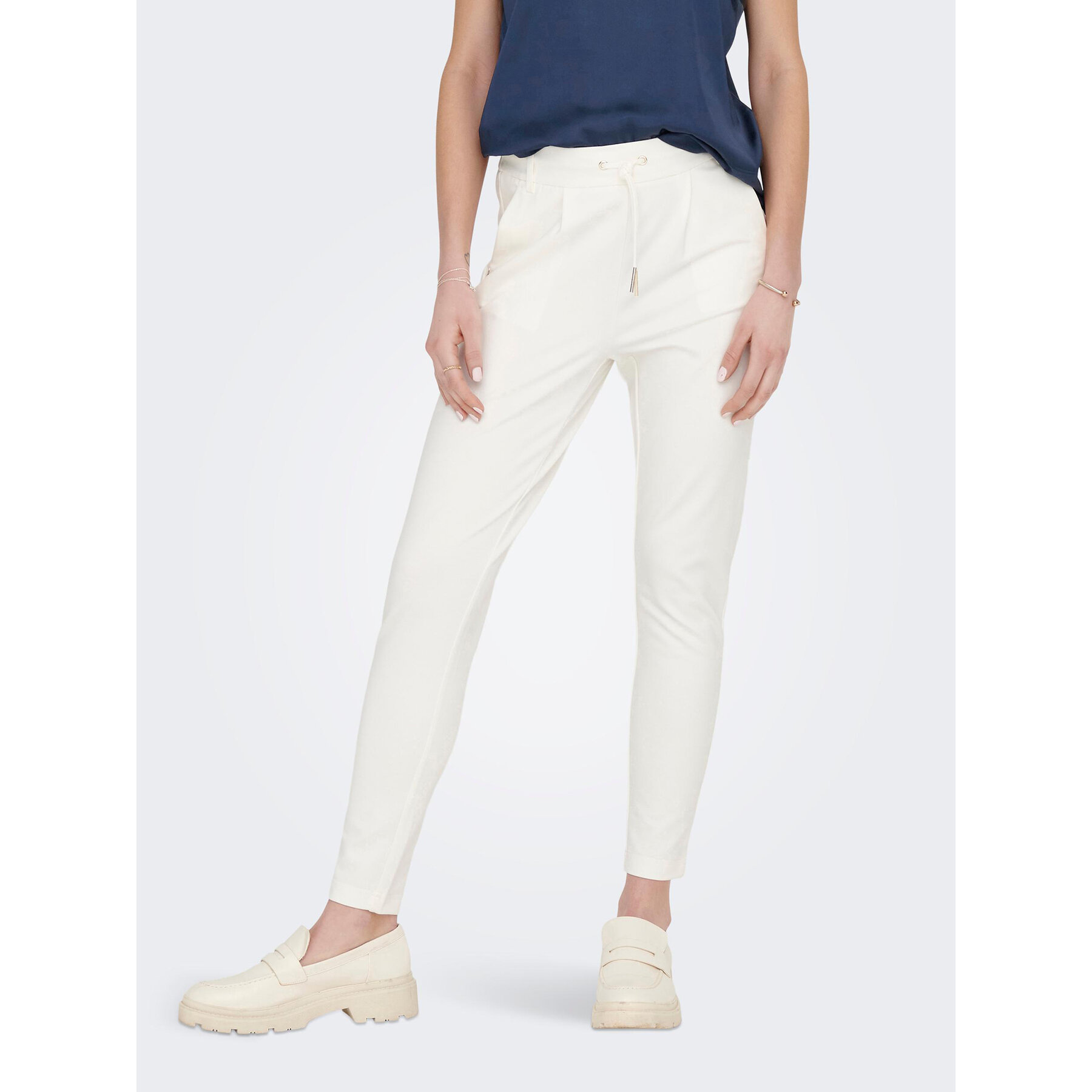 ONLY Spodnie materiałowe 15115847 Biały Regular Fit