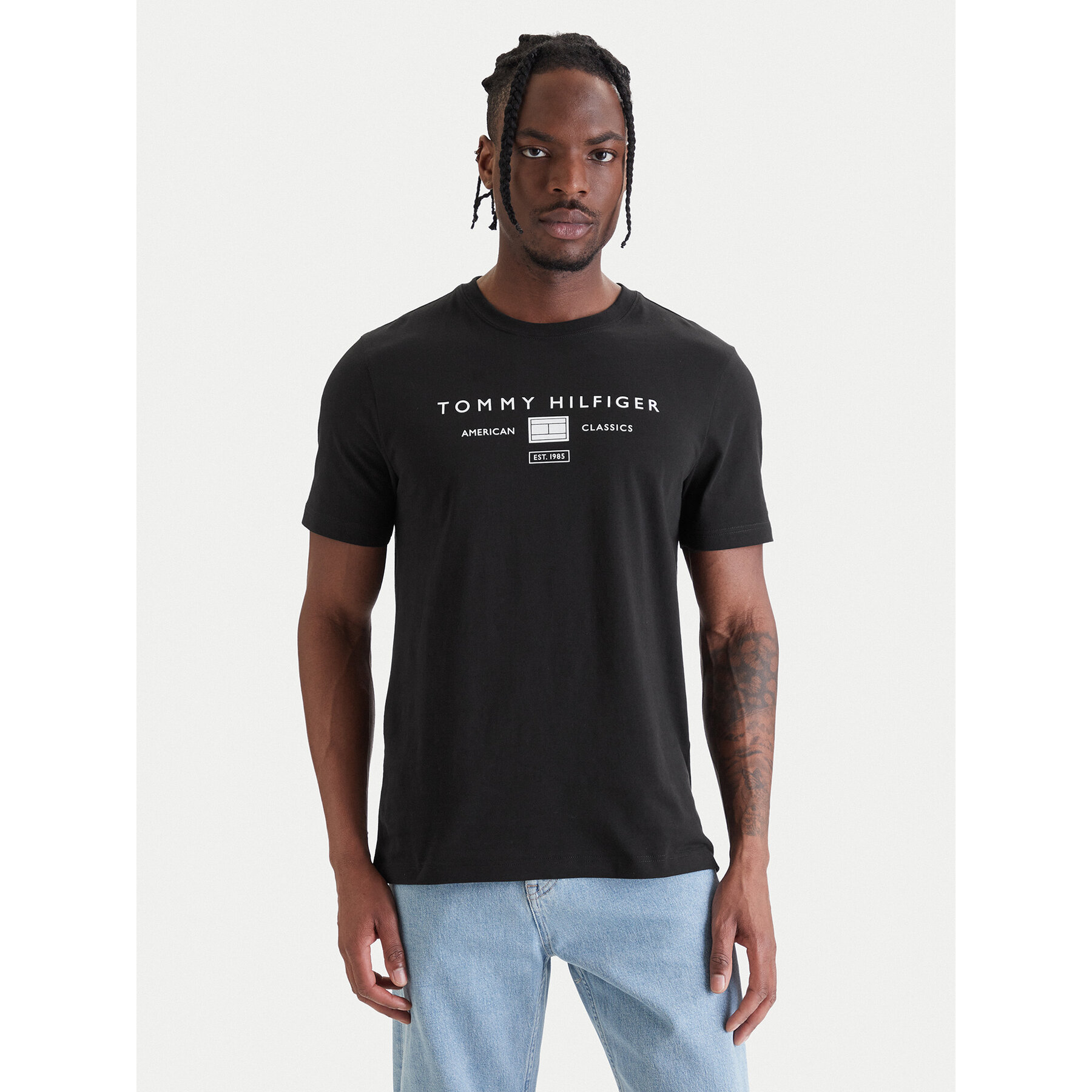 Tommy Hilfiger T-Shirt Brand Love MW0MW42365 Czarny Regular Fit