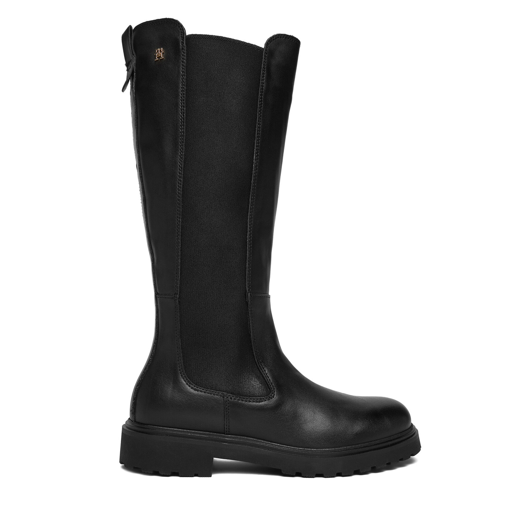 Tommy Hilfiger Kozaki Th Lthr Cleated Long Boot FW0FW08985 Czarny