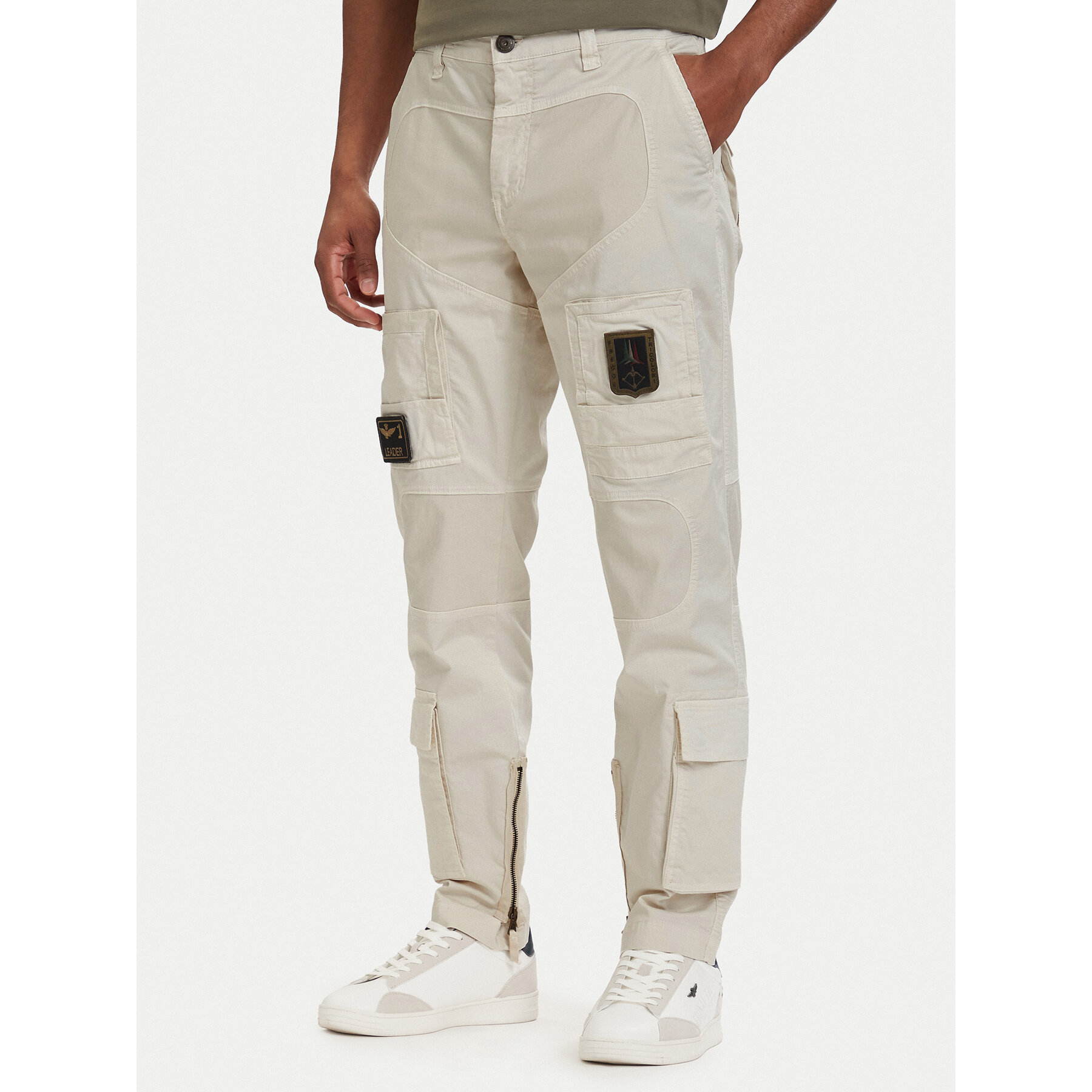 Aeronautica Militare Spodnie cargo Iconic Anti-G 261PA1387UCT01493 Beżowy Regular Fit
