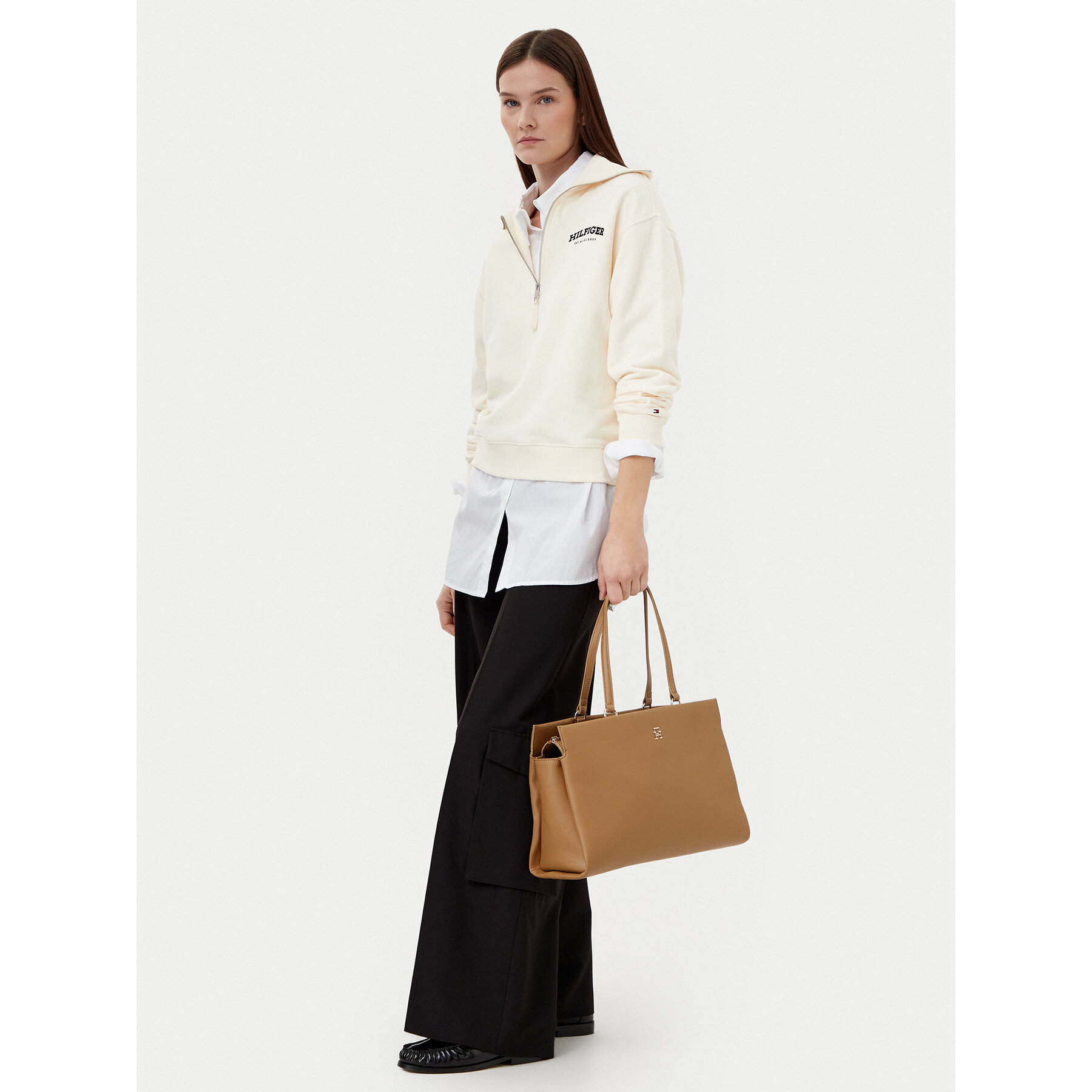 Tommy Hilfiger Torebka Th Legacy Tote AW0AW17197 Brązowy