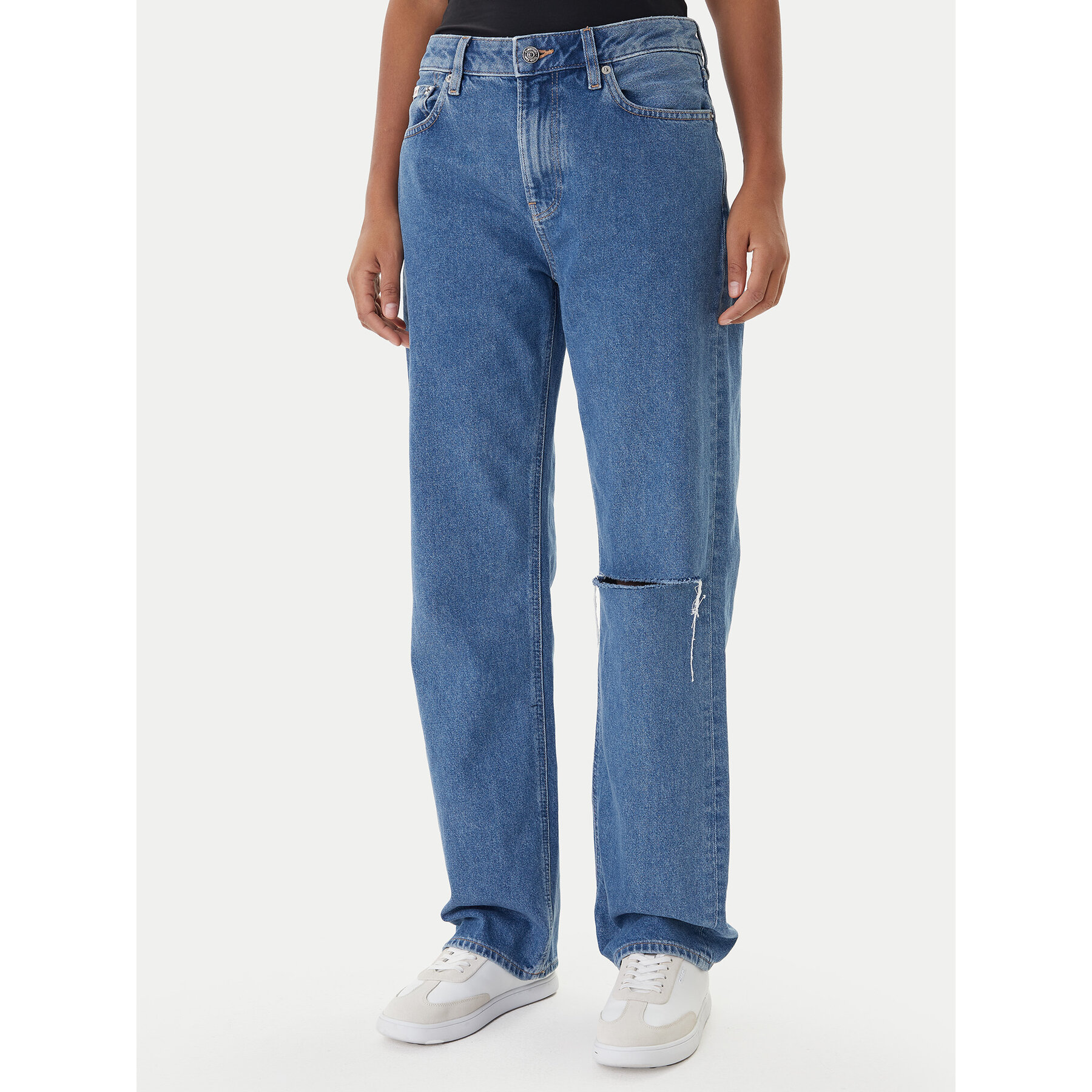 Calvin Klein Jeans Jeansy LV047E609G Granatowy Straight Fit