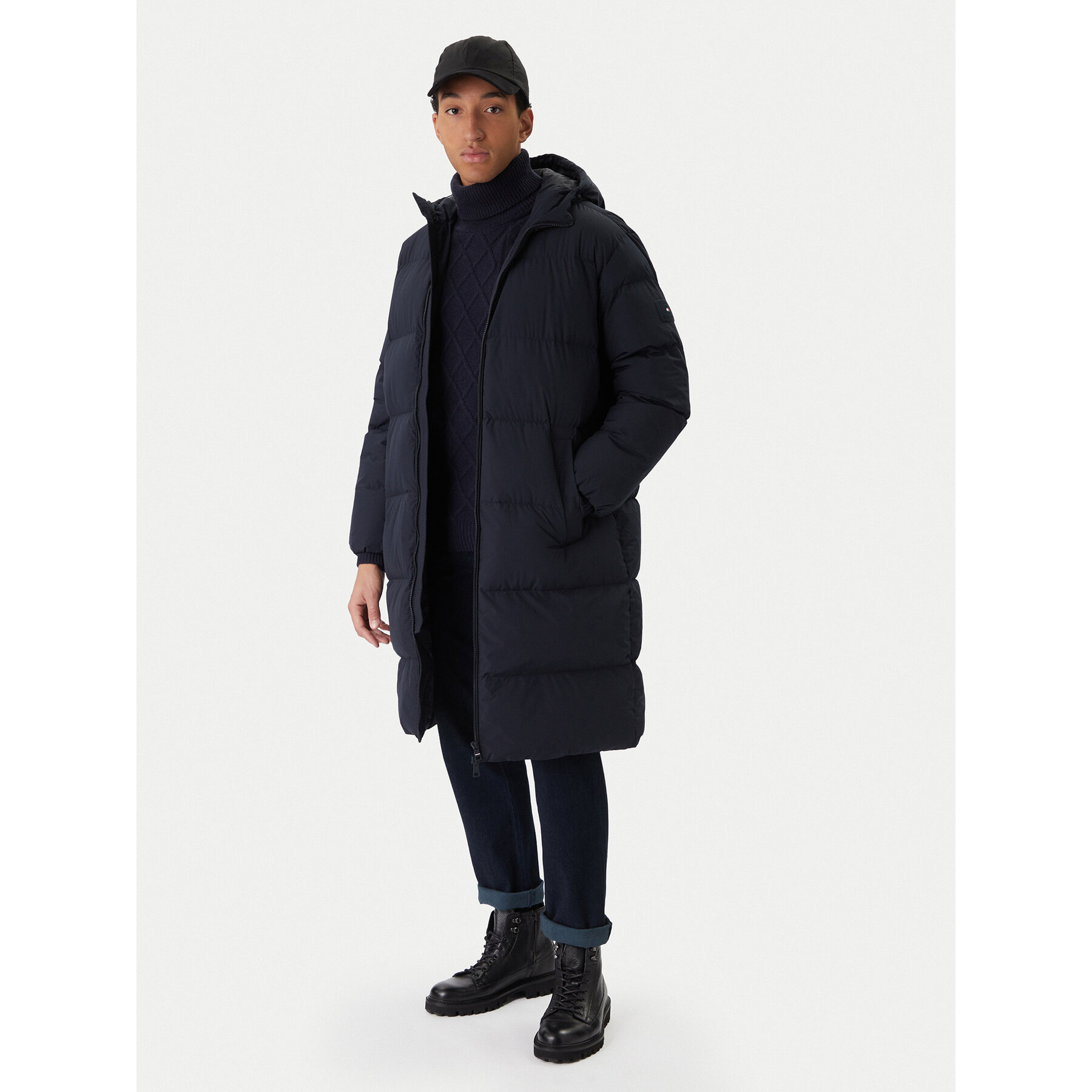 Tommy Hilfiger Kurtka puchowa MW0MW40628 Granatowy Regular Fit