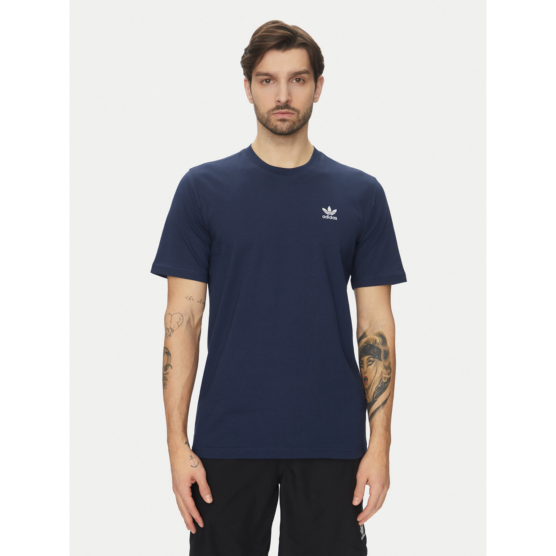adidas T-Shirt Trefoil Essentials JC9989 Granatowy Regular Fit