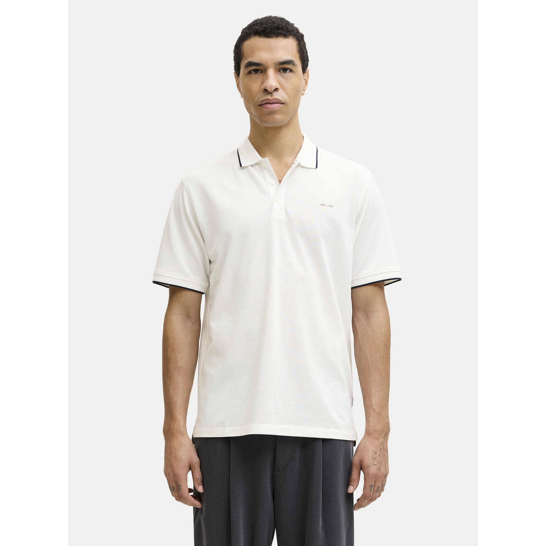 Jack & Jones Polo Blualves 12274681 Écru Regular Fit