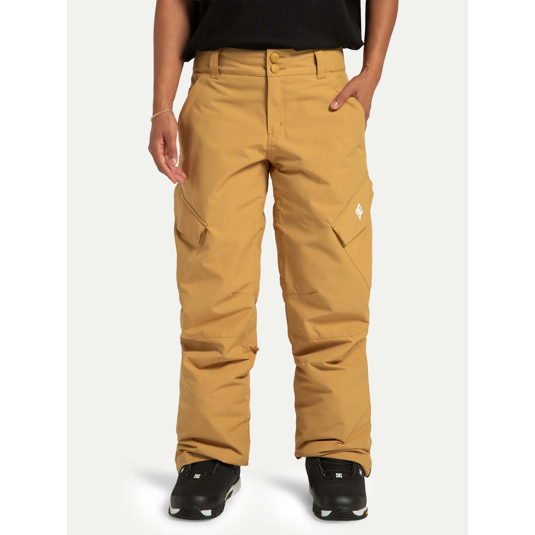 DC Shoes Spodnie snowboardowe Nonchalant ADJTP03023 Żółty Regular Fit