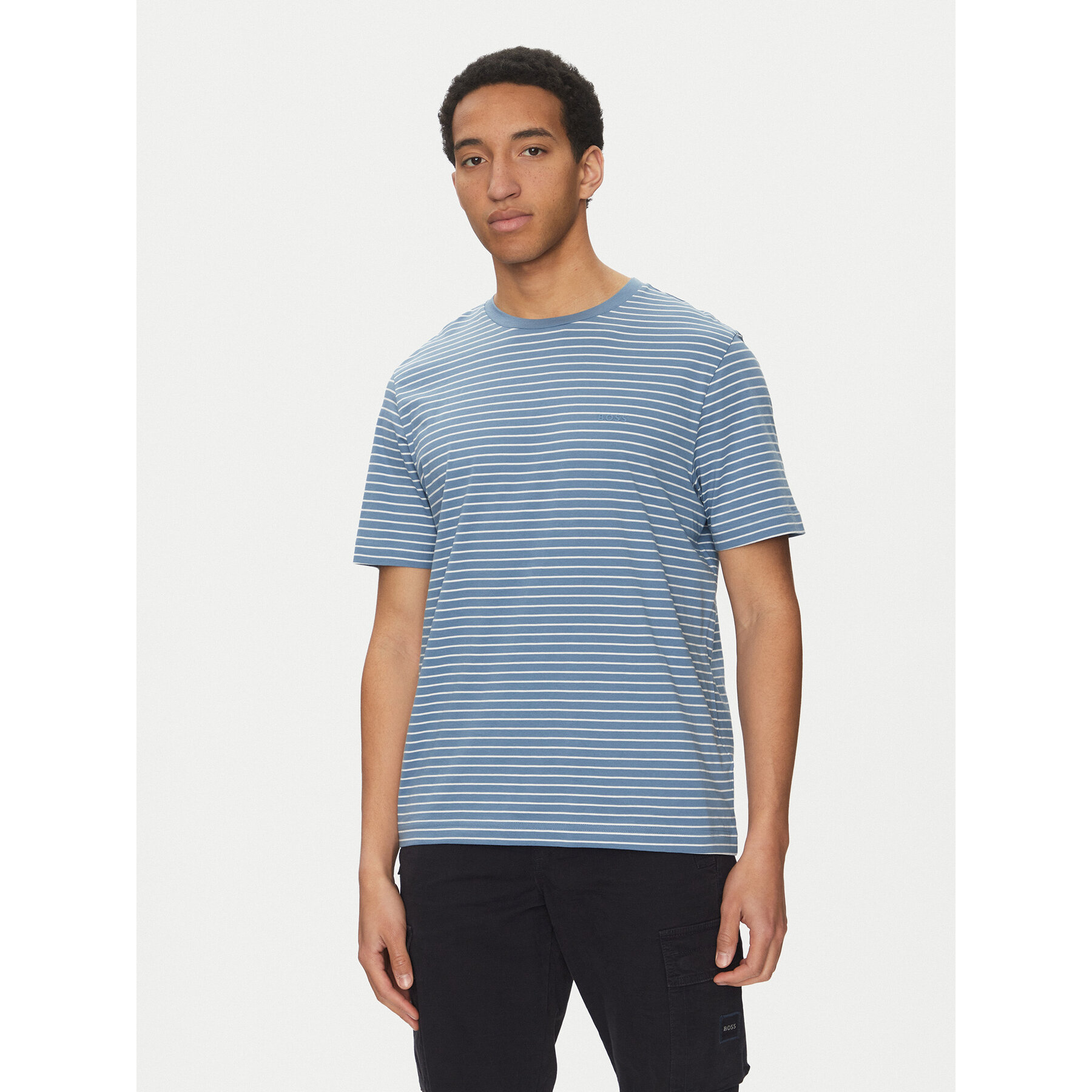 BOSS T-Shirt TalesStripe 50499334 Niebieski Relaxed Fit