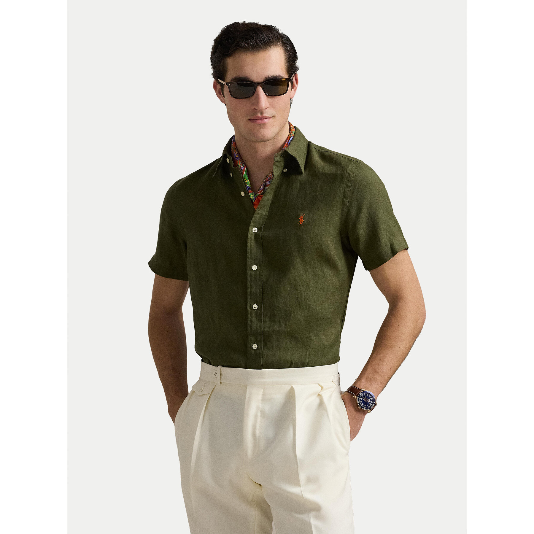 Polo Ralph Lauren Koszula 710968912002 Khaki Custom Fit