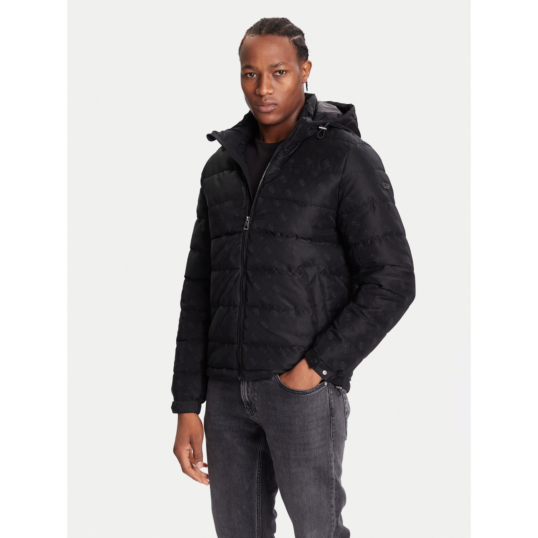 Guess Kurtka zimowa M5BL0B W2322 Czarny Relaxed Fit