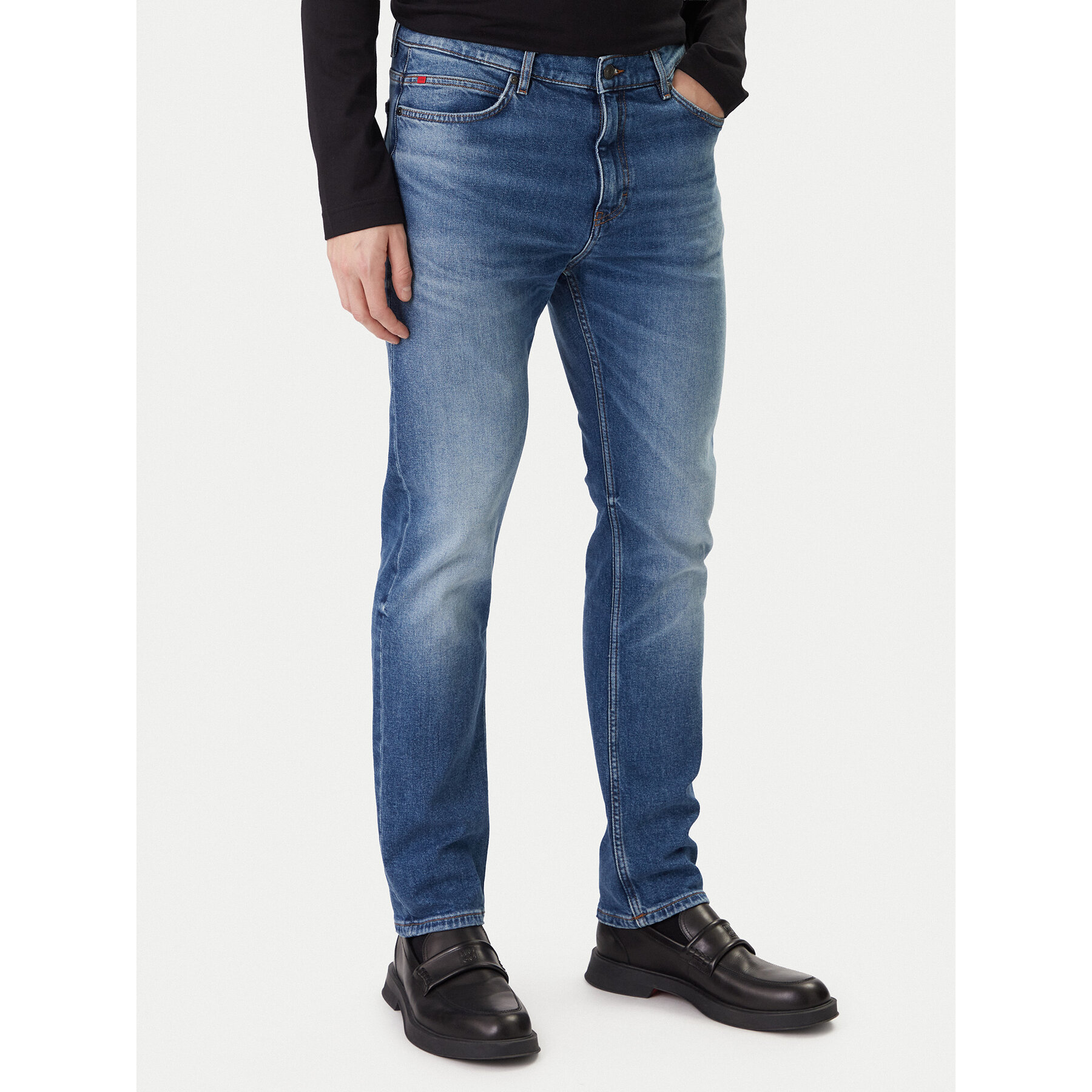 HUGO Jeansy 50555181 Niebieski Regular Fit