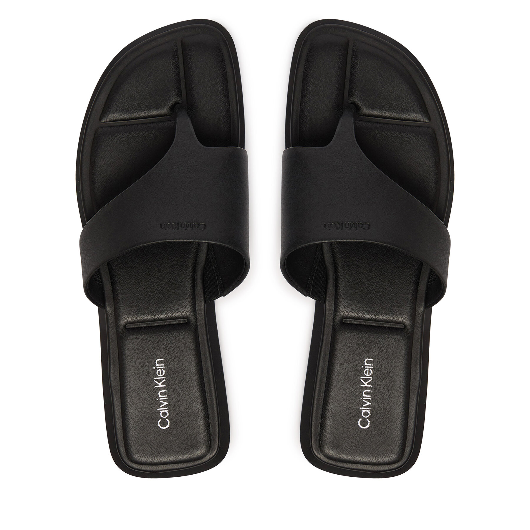 Calvin Klein Japonki Leather Toe Post Sandals HW0HW02866 Czarny