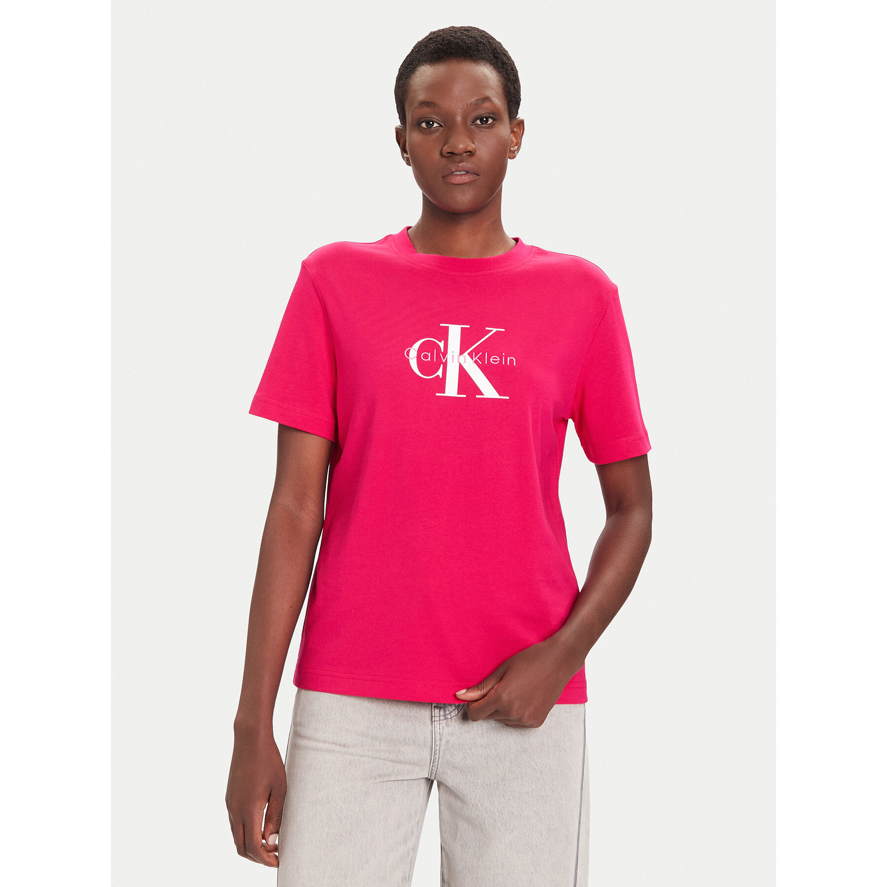 Calvin Klein Jeans T-Shirt Hero Classic LV047B865G Różowy Regular Fit