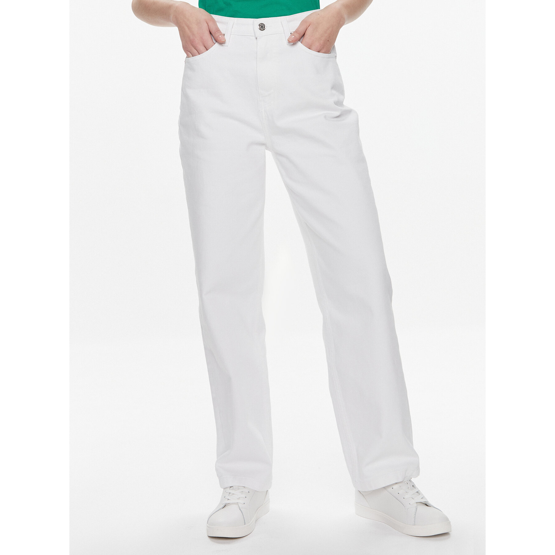 Tommy Hilfiger Jeansy WW0WW41319 Biały Straight Fit