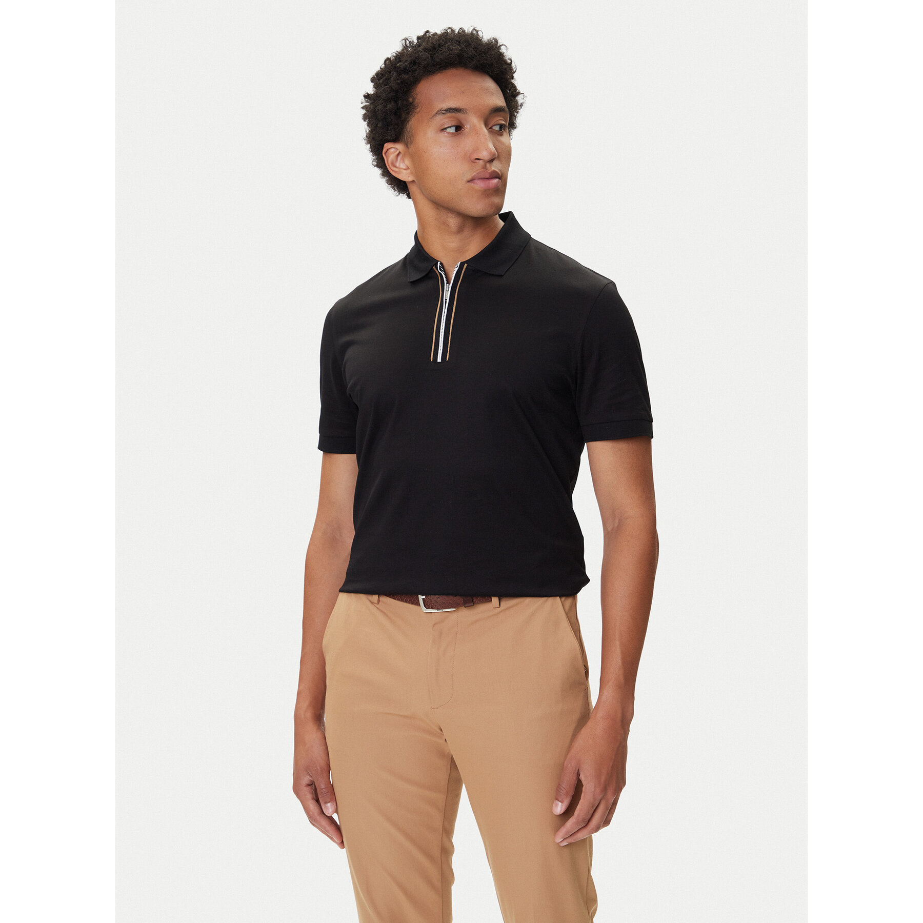 BOSS Polo H-Paras 65 50543880 Czarny Regular Fit
